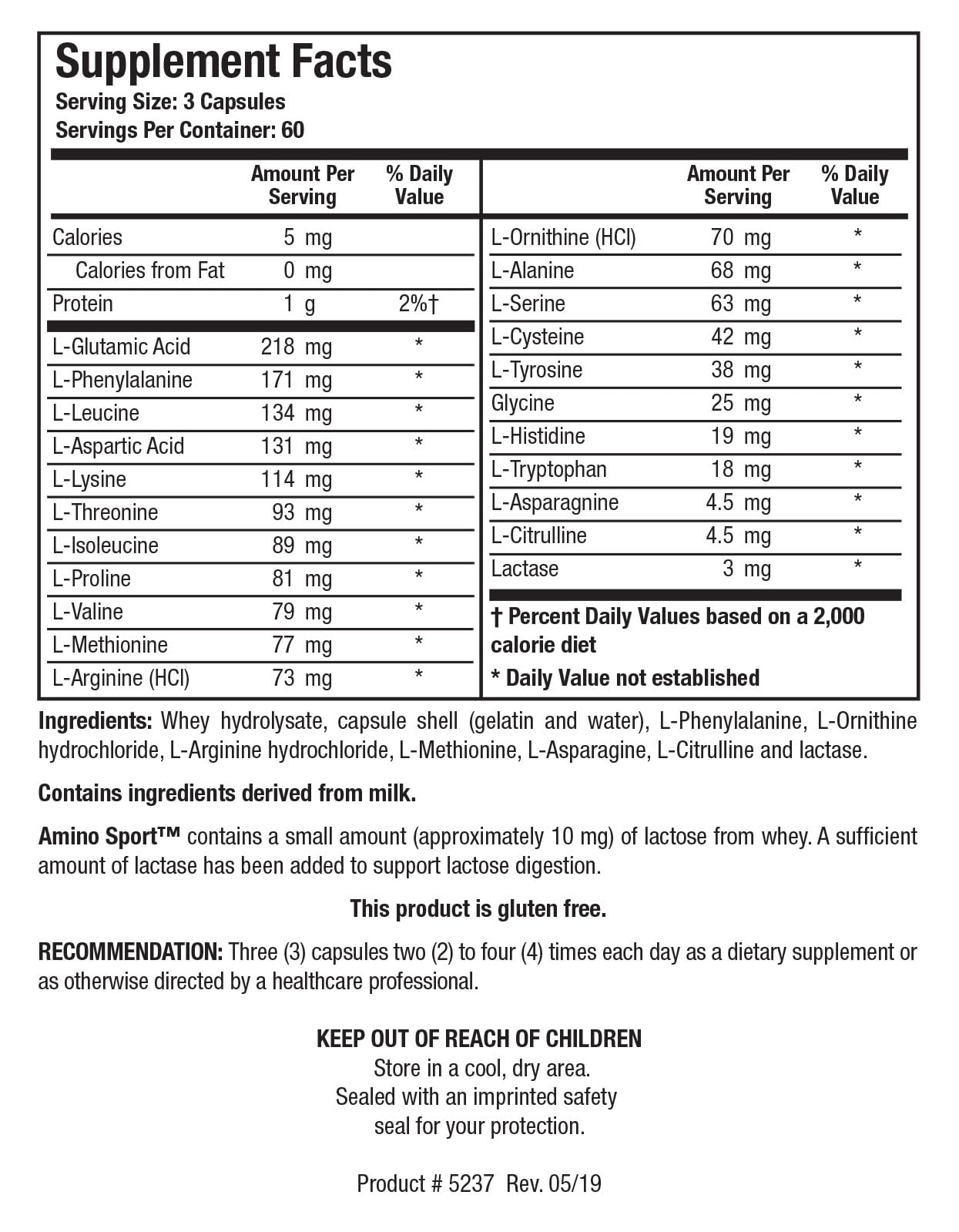 Biotics Research Amino Sport Broad Spectrum Amino Acids, Essential Amino Acids, BCAAs, Sports Recovery, Support Lean Muscle Mass, 180 Capsules