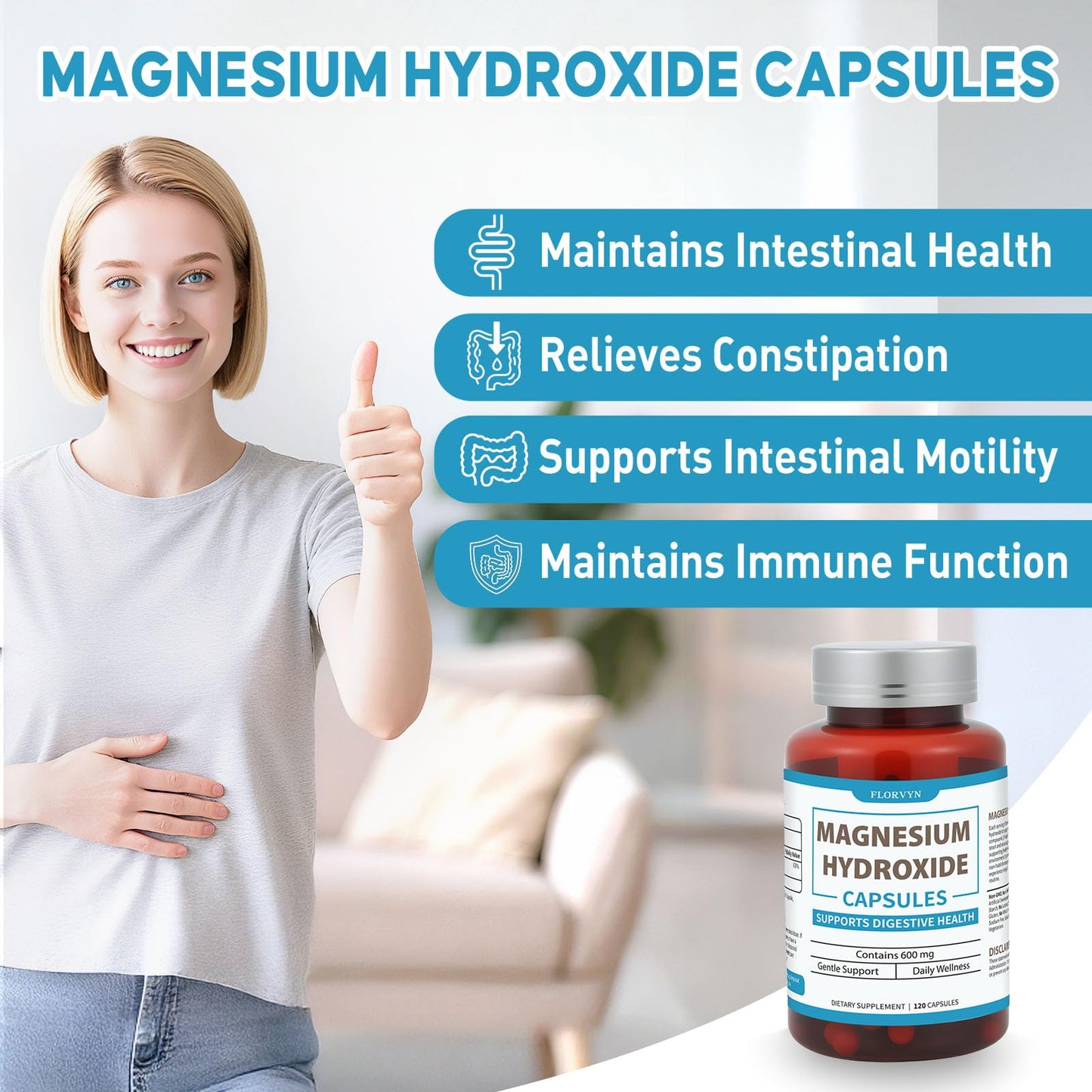 Florvyn Magnesium Hydroxide Capsules, 1 Count