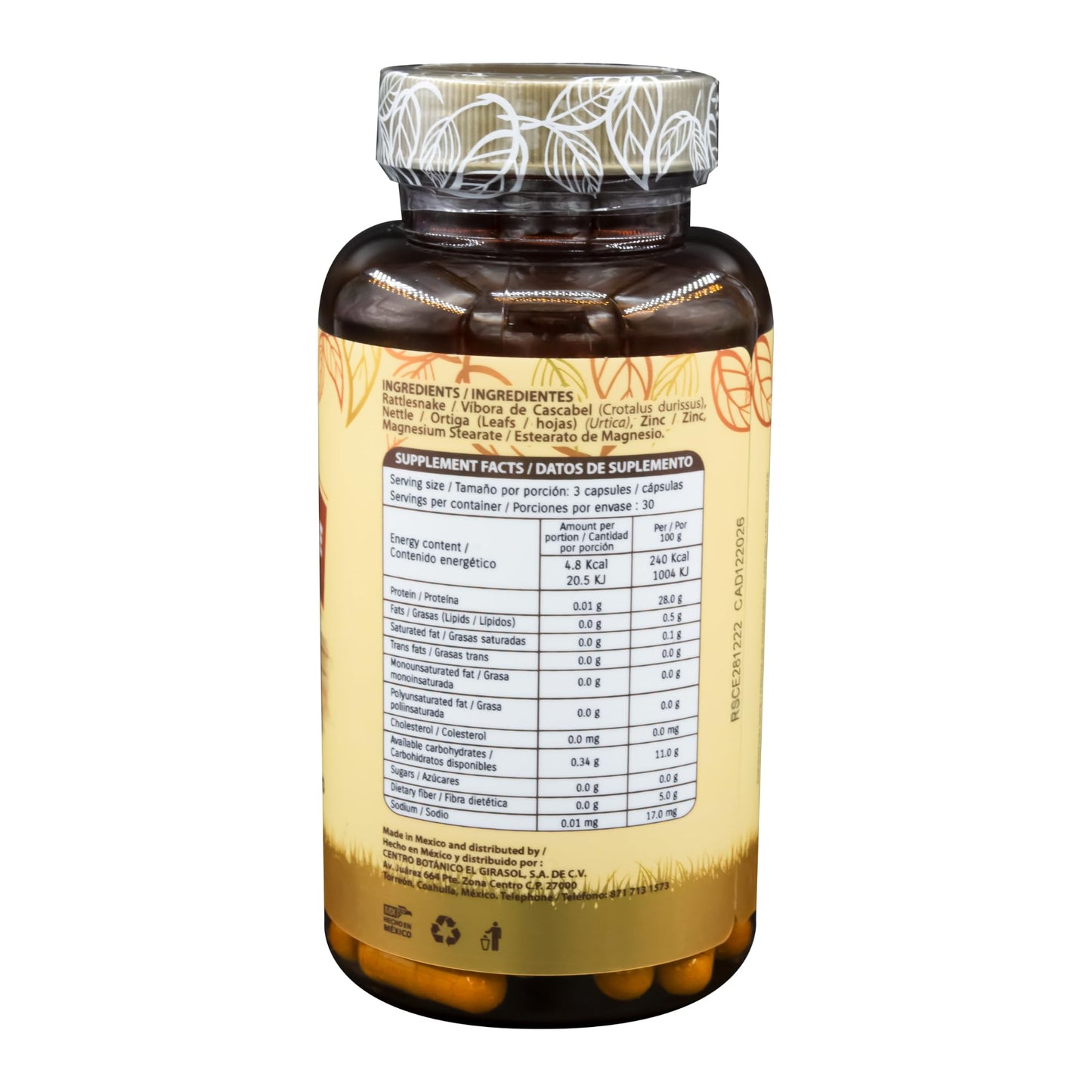 Zen Natura Vibora de Cascabel Capsules 90 Count