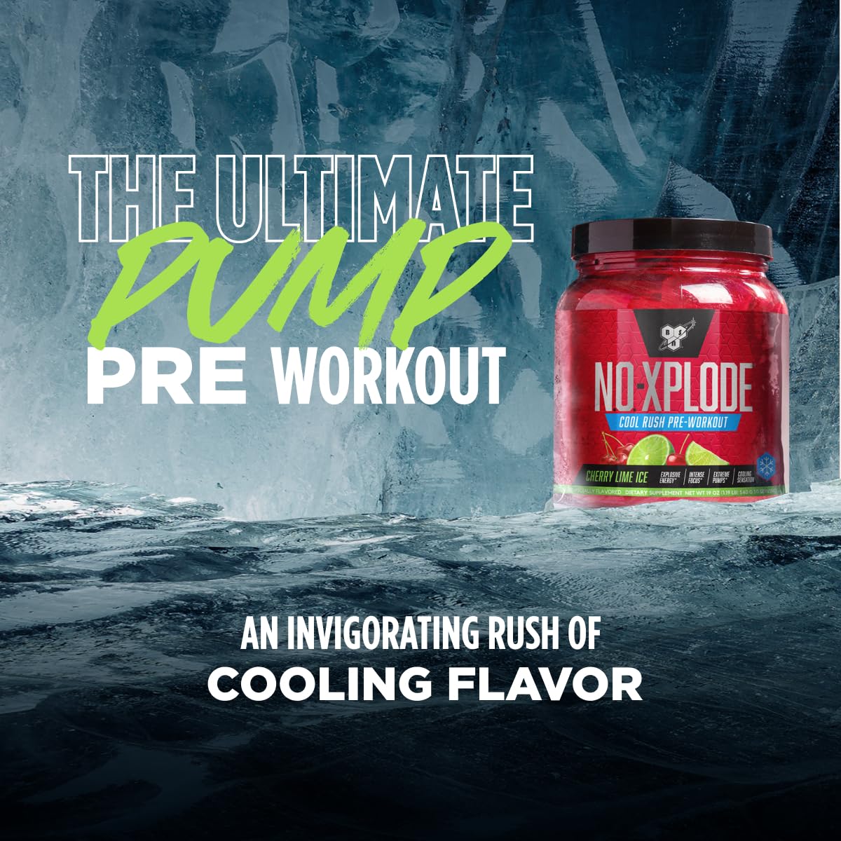 BSN N.O.-XPLODE Cool Rush Pre Workout Powder 19.2 oz