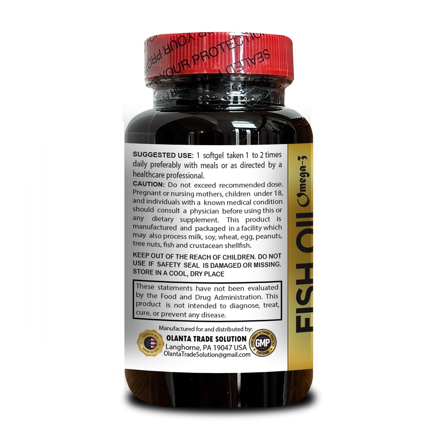 OLANTA TRADE SOLUTION Wild Alaskan Salmon Oil Softgels, 60 Count