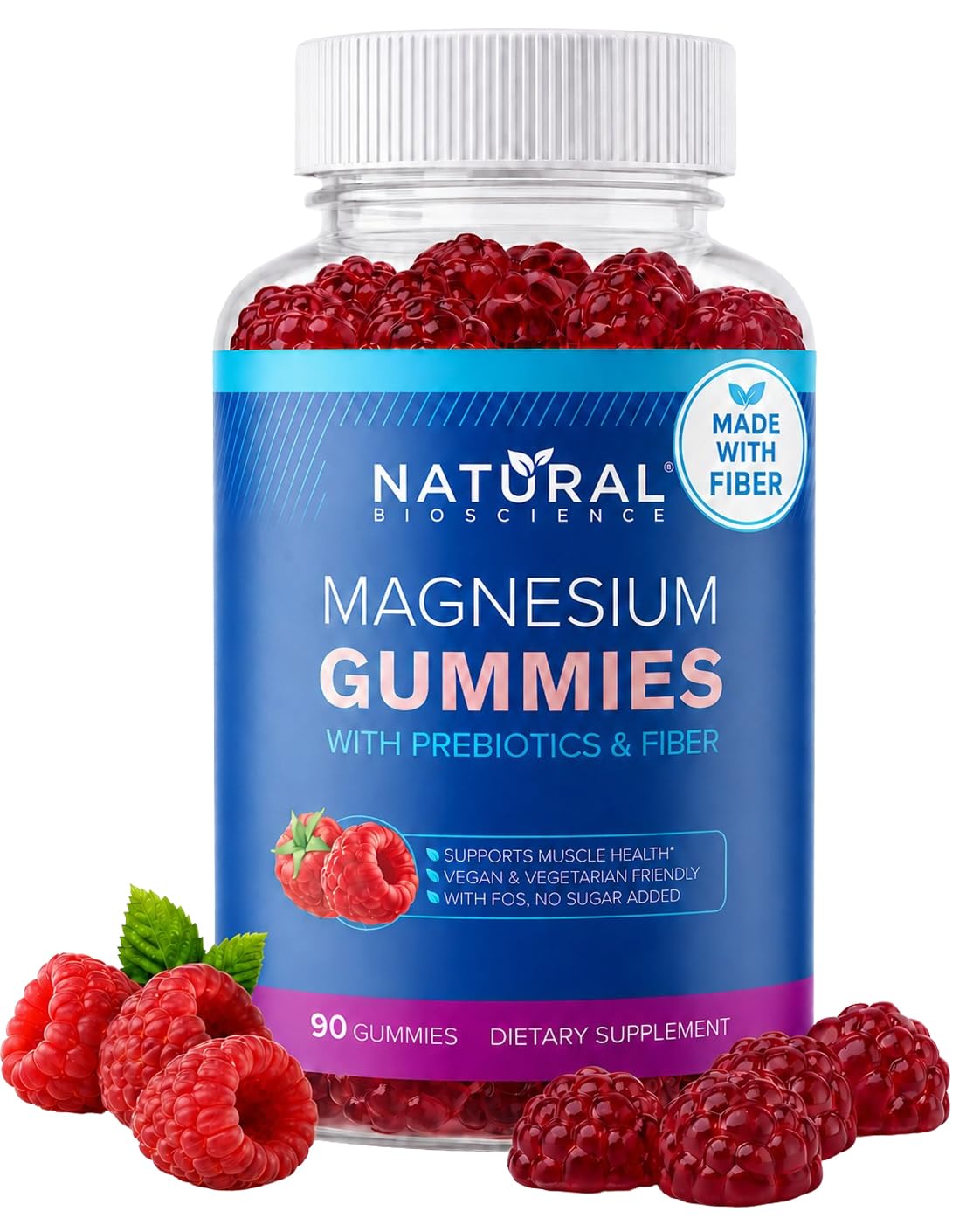 Natural BioScience Magnesium Citrate Gummies, Sugar-Free, 90 Count