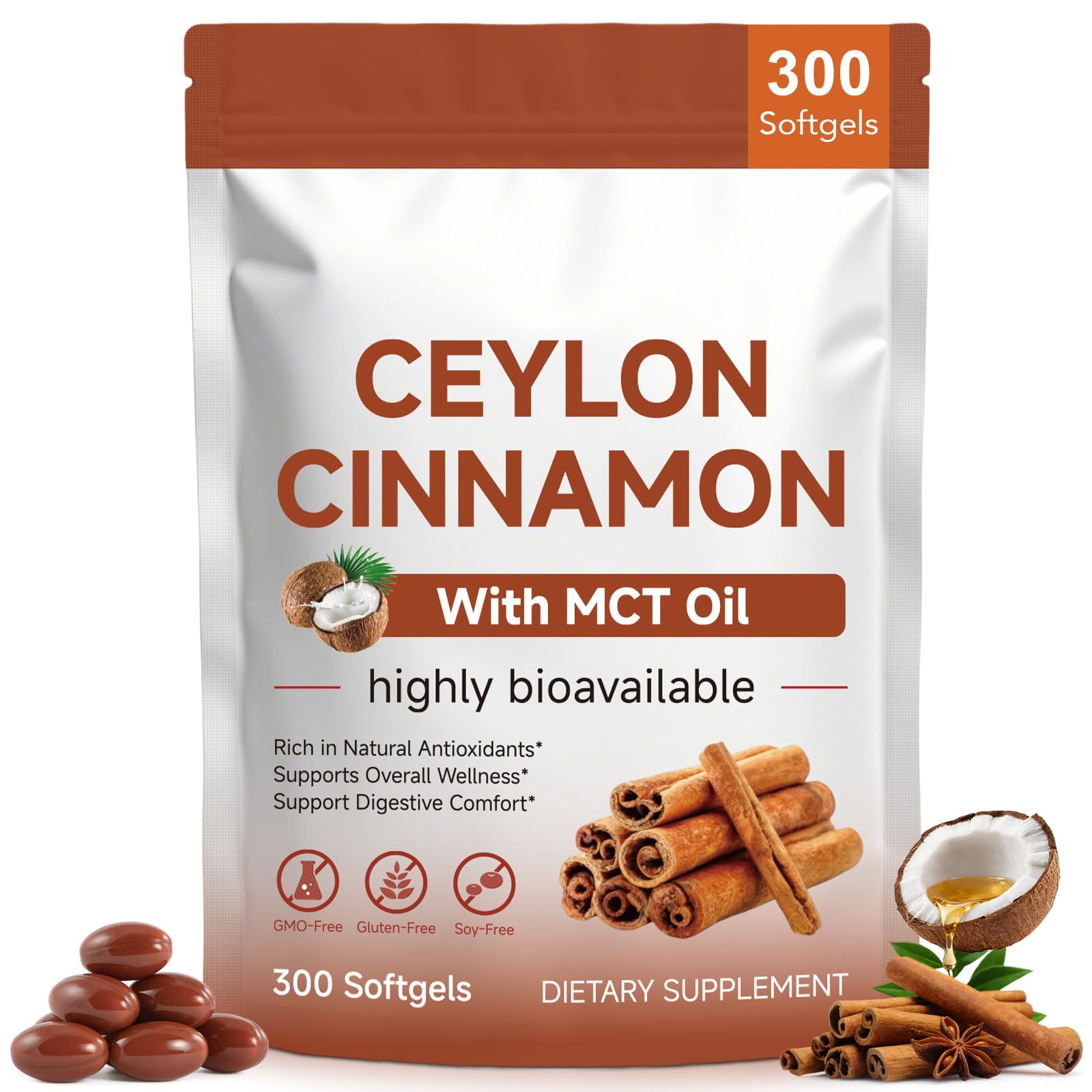 Dvoevivh Ceylon Cinnamon Softgel 300 Capsules