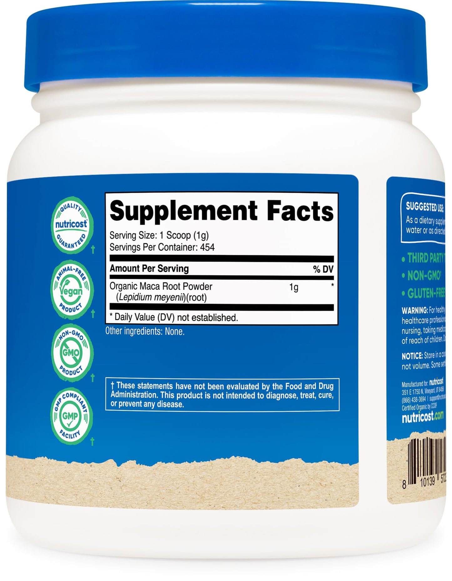 Nutricost Organic Maca Root Powder 48