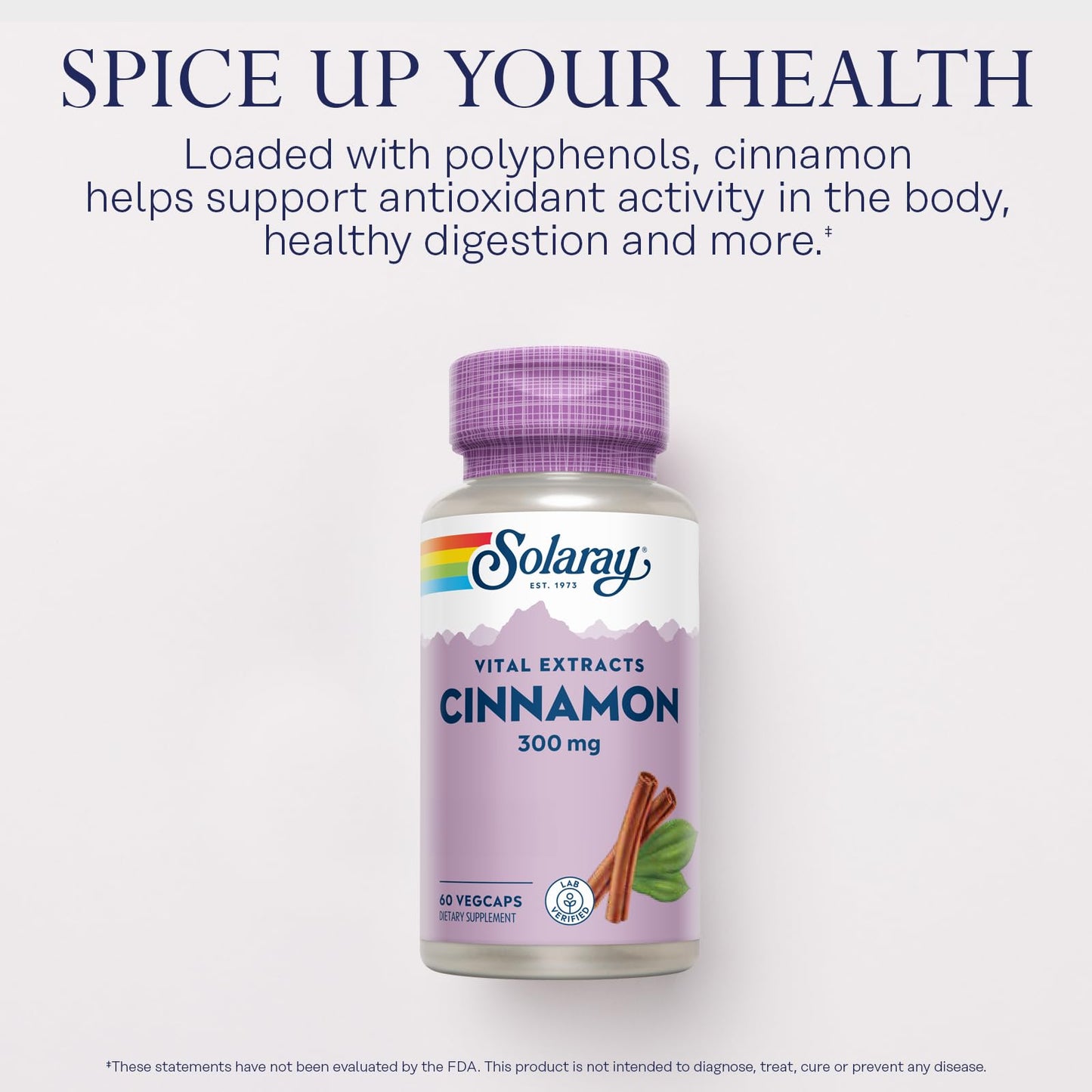 SOLARAY Cinnamon Extract 300mg Capsule, 60 VegCaps