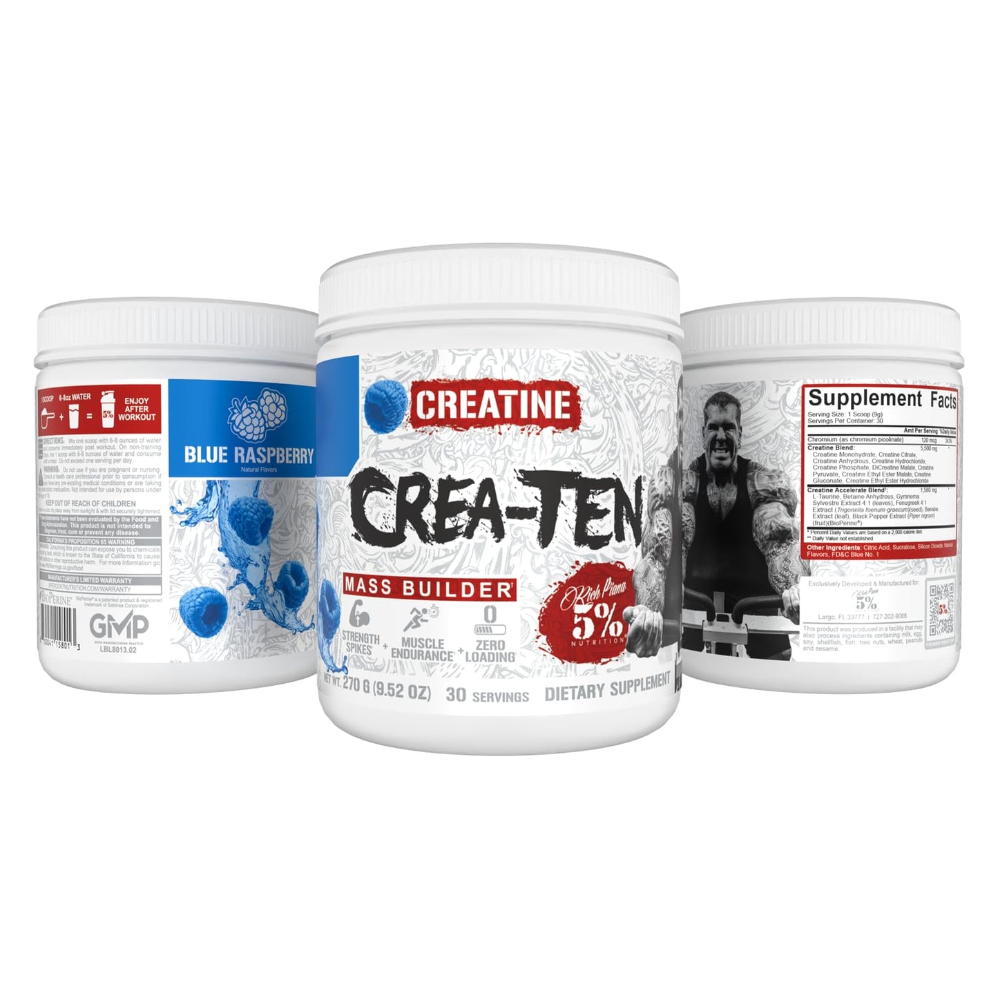 5% Nutrition CreaTEN Creatine Complex + Accelerators Creatine Powder 25 Servings