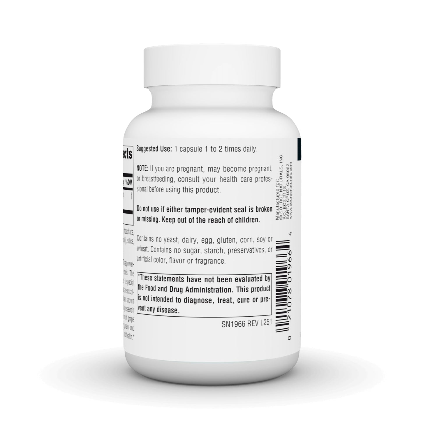 Source Naturals Grape Seed Extract Proanthodyn Antioxidant Protection, 100 mg Capsule, 120 Capsules