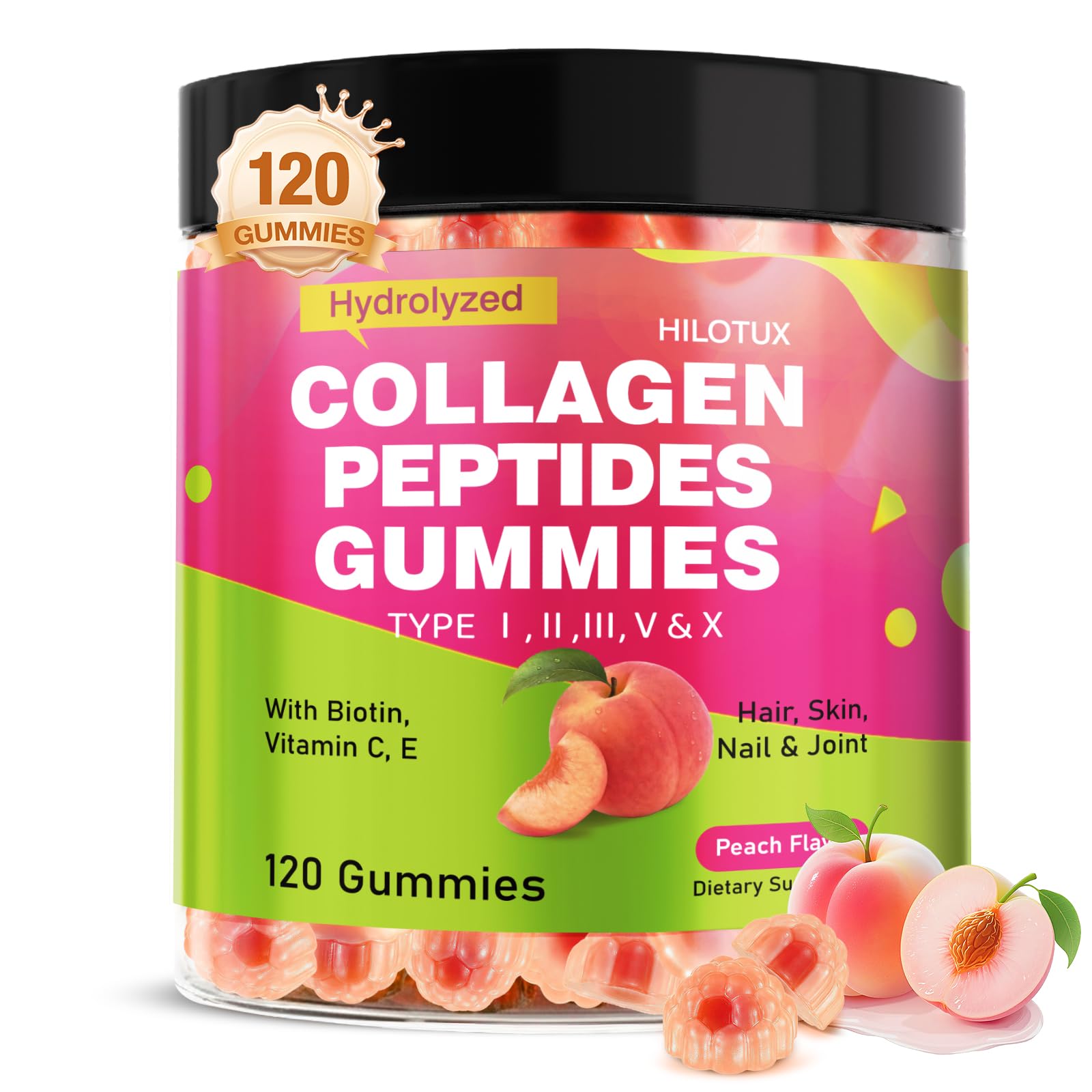 HILOTUX Collagen Gummies 120 Gummies