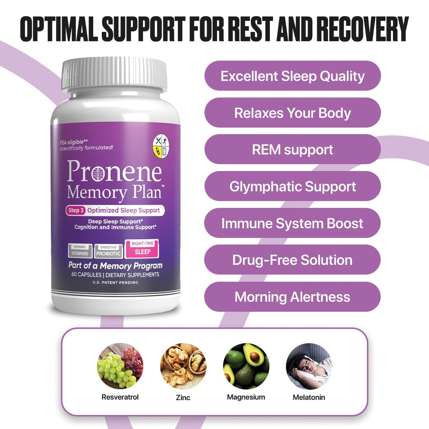 Pronene Memory Plan Optimized Sleep Support 60 Capsules