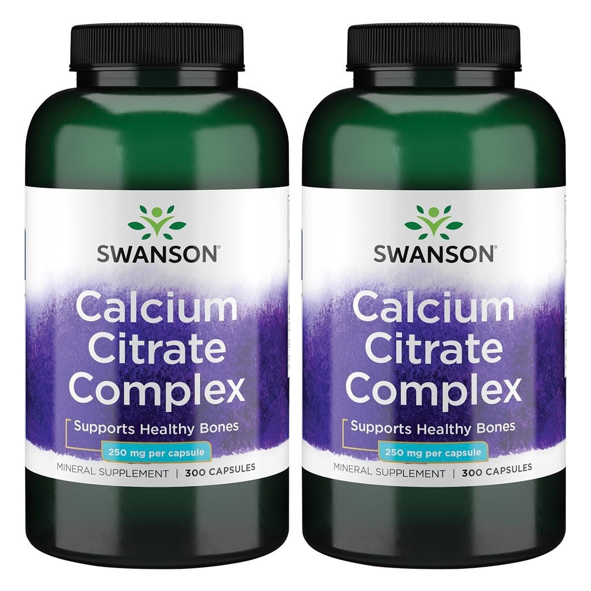 Swanson Calcium Citrate Complex Muscle Bone Health Support Mineral Supplement Capsules 600 Count