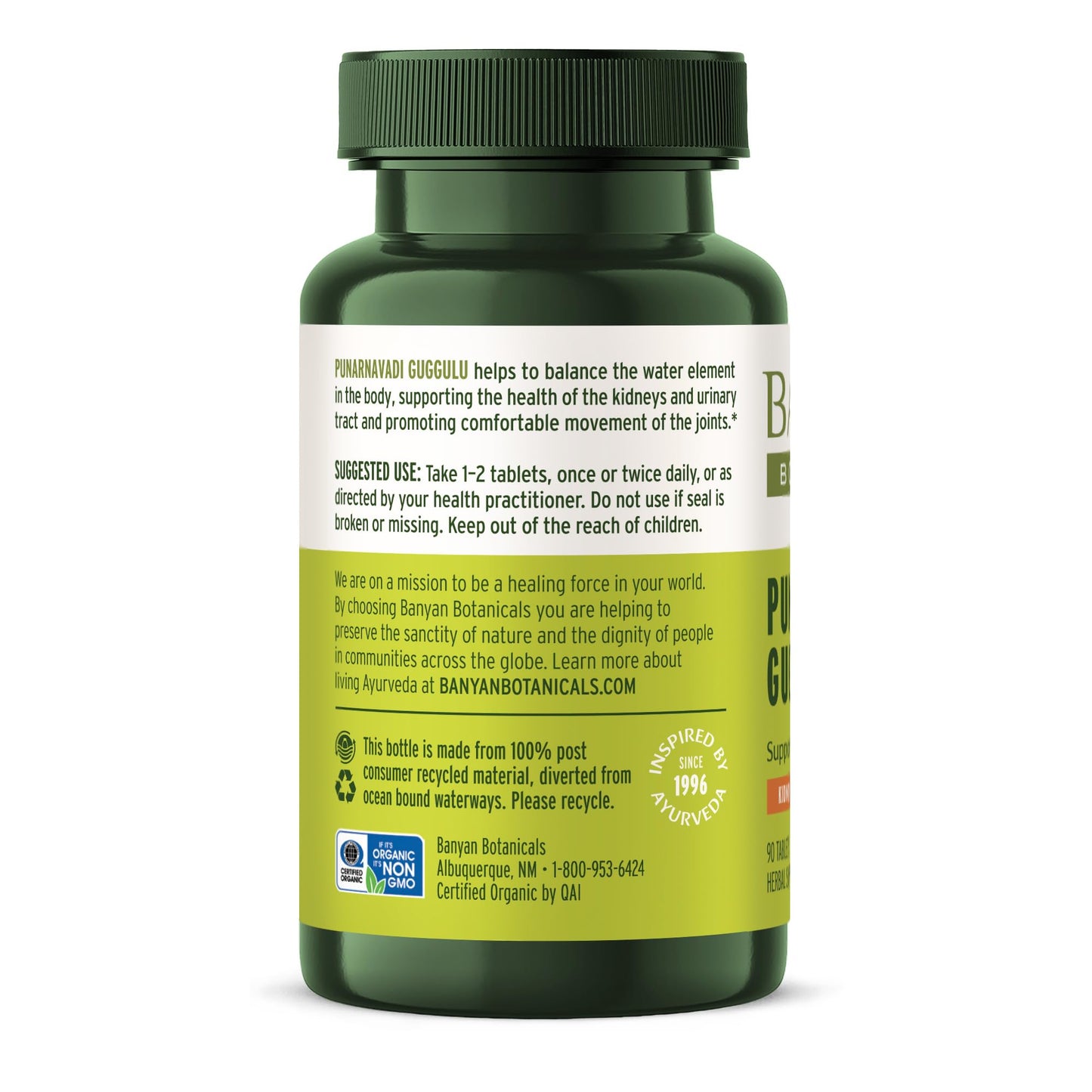 Banyan Botanicals Punarnavadi Guggulu Tablets 90