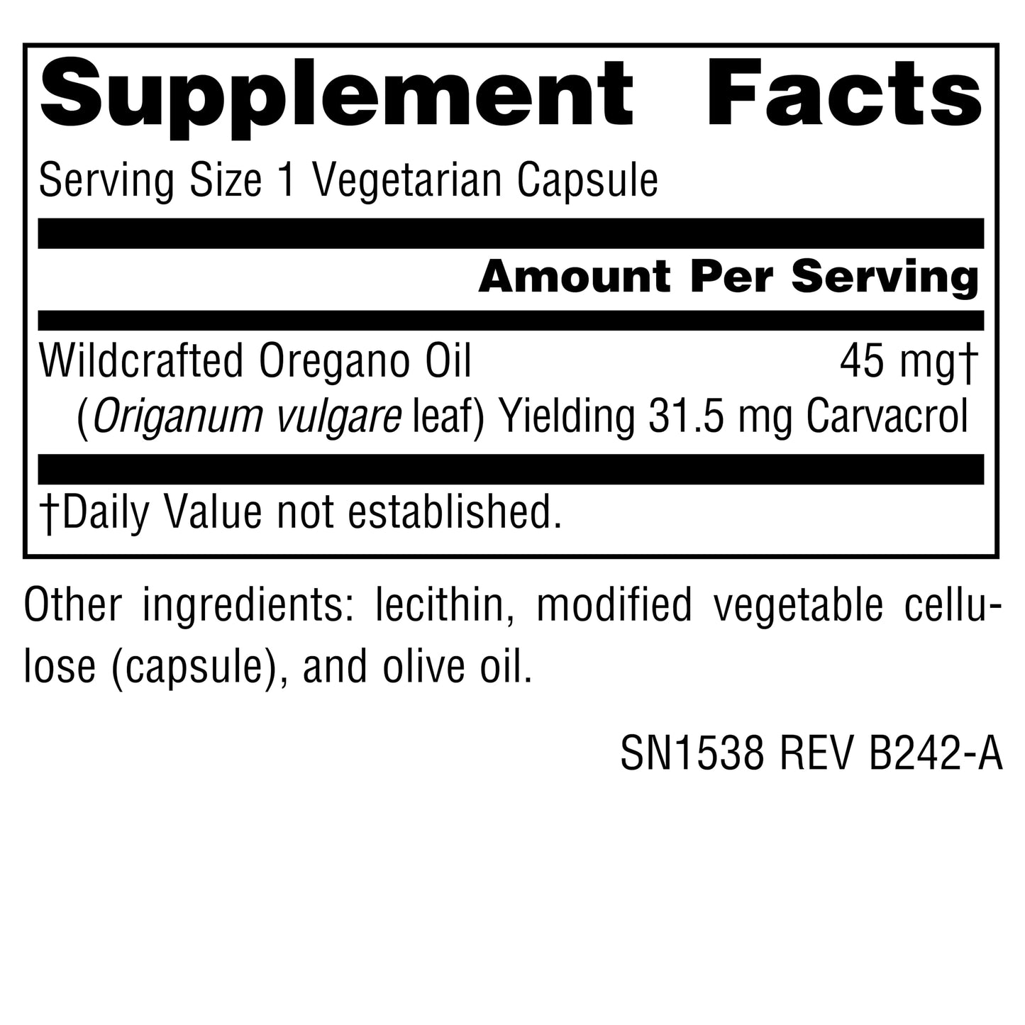 Source Naturals Wellness Oil of Oregano, Standardized to 70% Carvacrol*, 30 Capsules