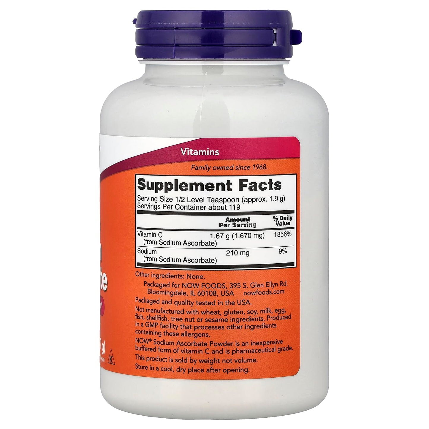 NOW Foods Sodium Ascorbate Powder 8 oz