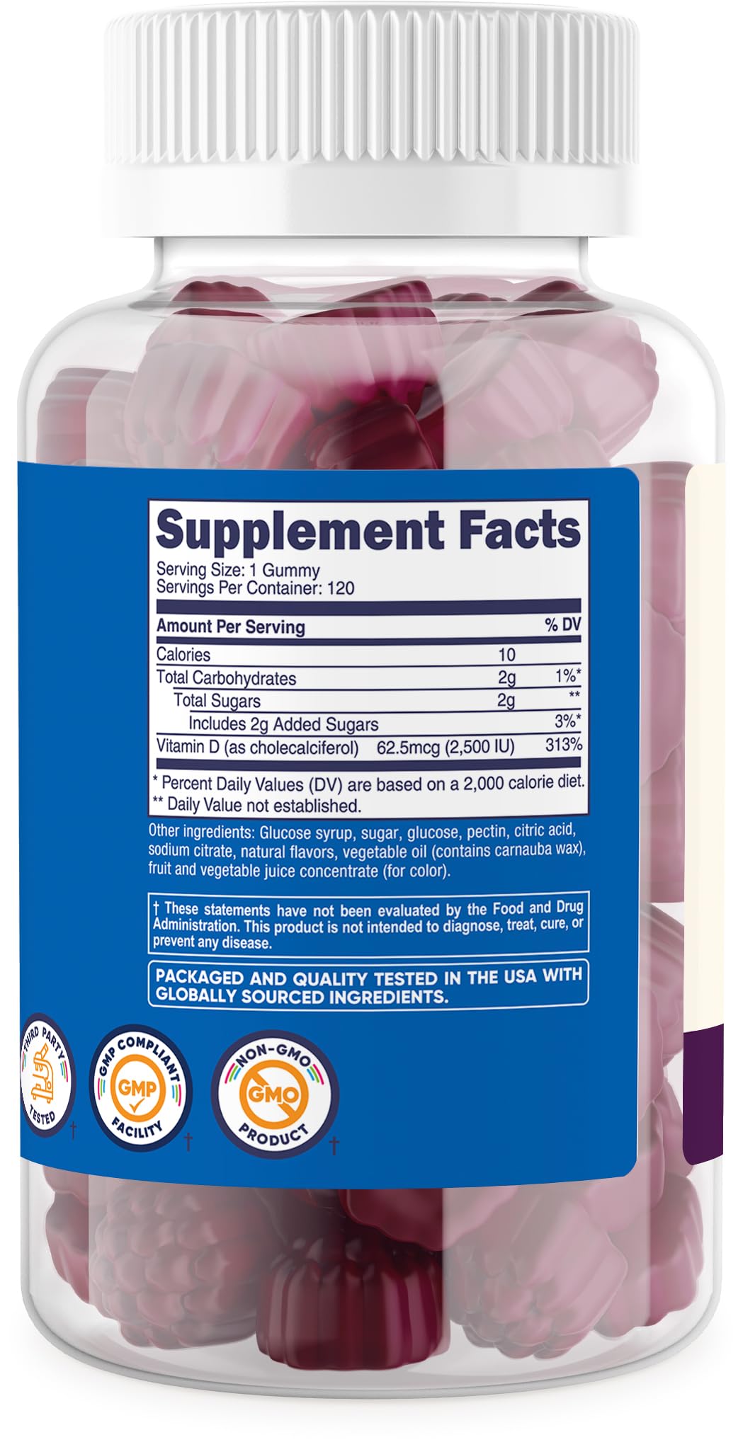 Nutricost Kids Vitamin D3 Gummies 2,500 IU (62.5mcg), 120 Gummies