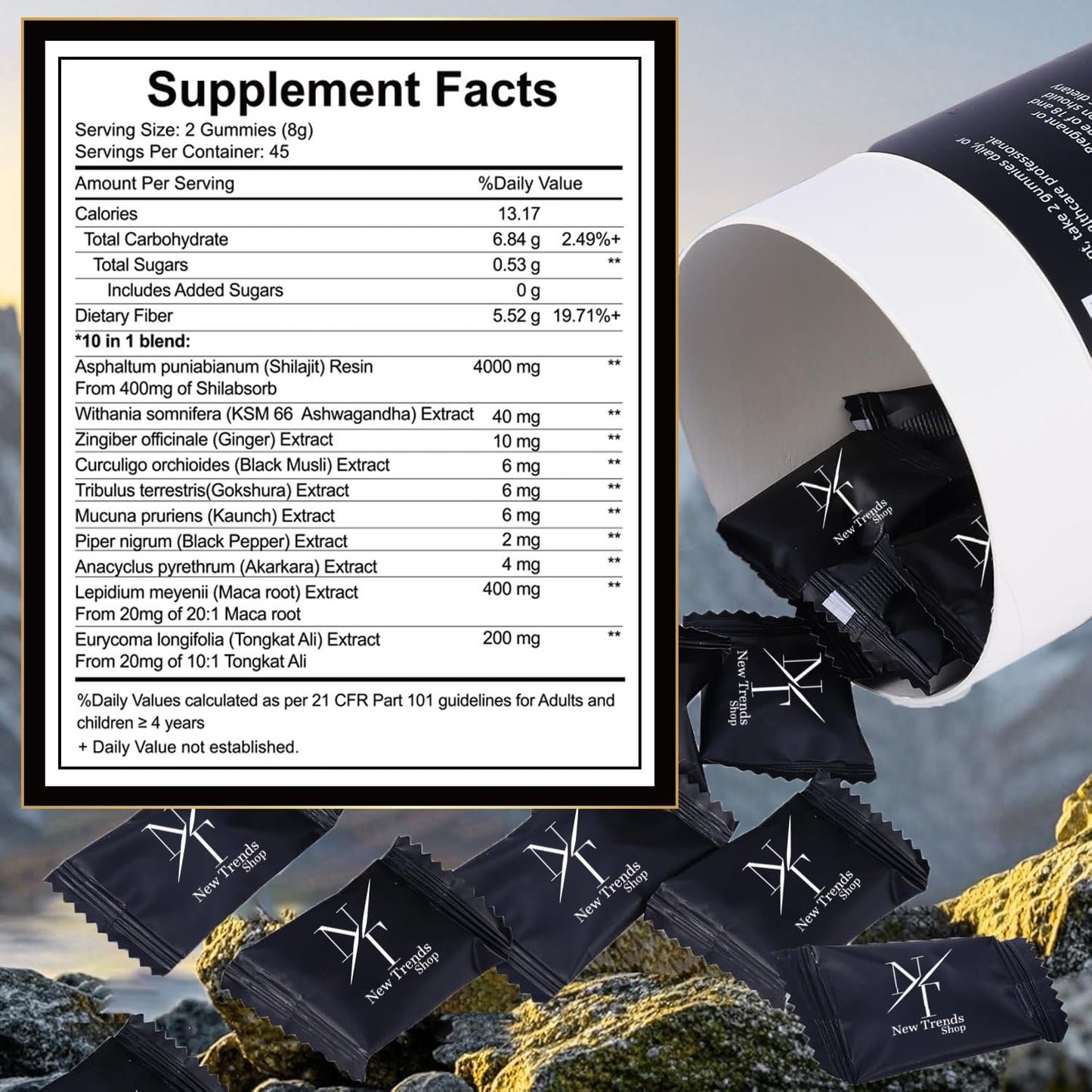 New Trends Shop Shilajit Gummies 90 Count