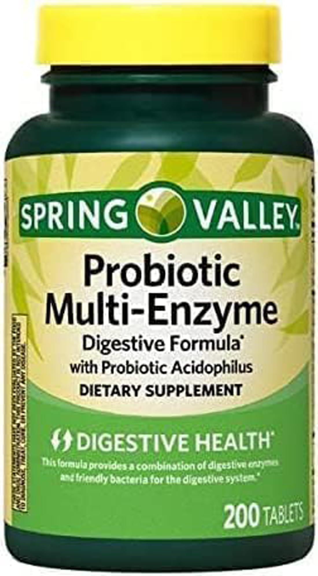 Spring Valley Probiotic Multi-Enzyme Digestive Formula Tablets, 200 Count