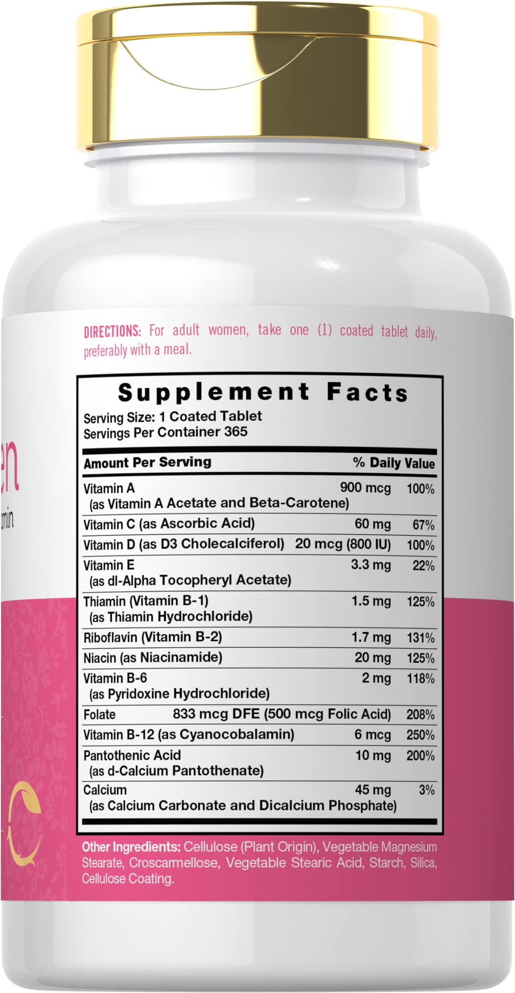 Carlyle Multivitamin and Multimineral for Women Tablet, 365 Count