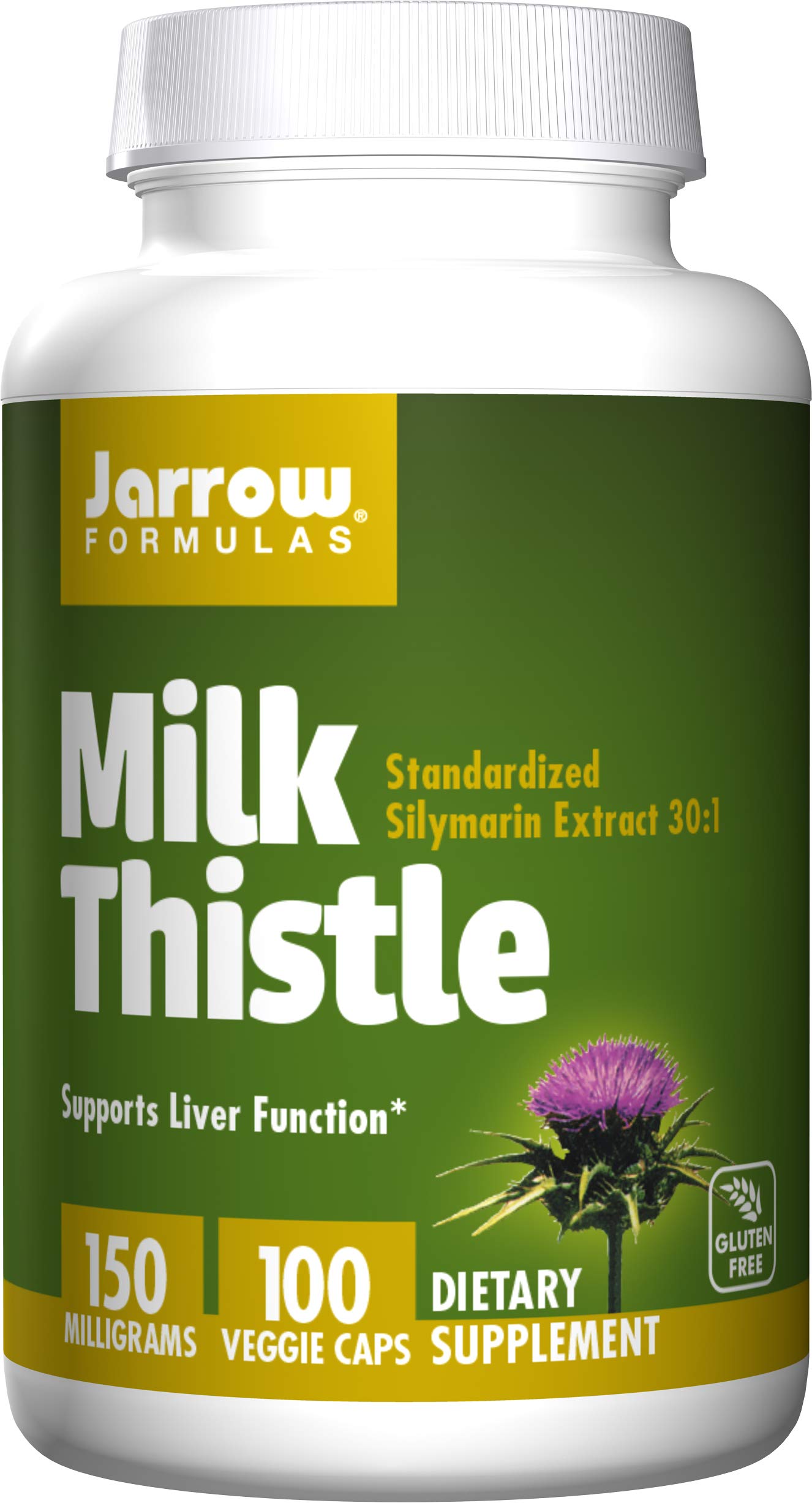 Jarrow Formulas Milk Thistle 150 mg Capsules, 100 Veggie Capsules