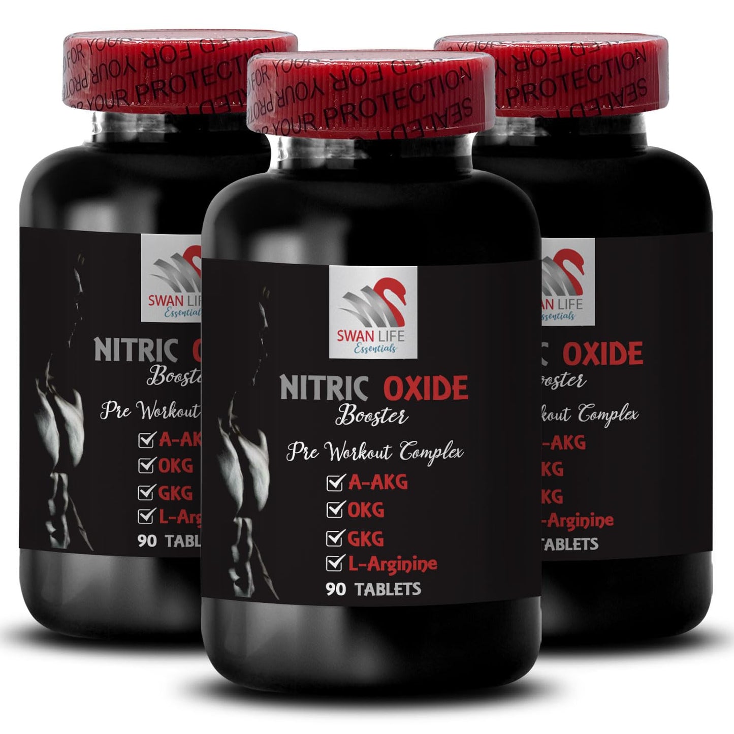 SWAN LIFE ESSENTIALS Ornithine Alpha-Ketoglutarate OKG Nitric Oxide Booster L-Arginine, 270 Tablets