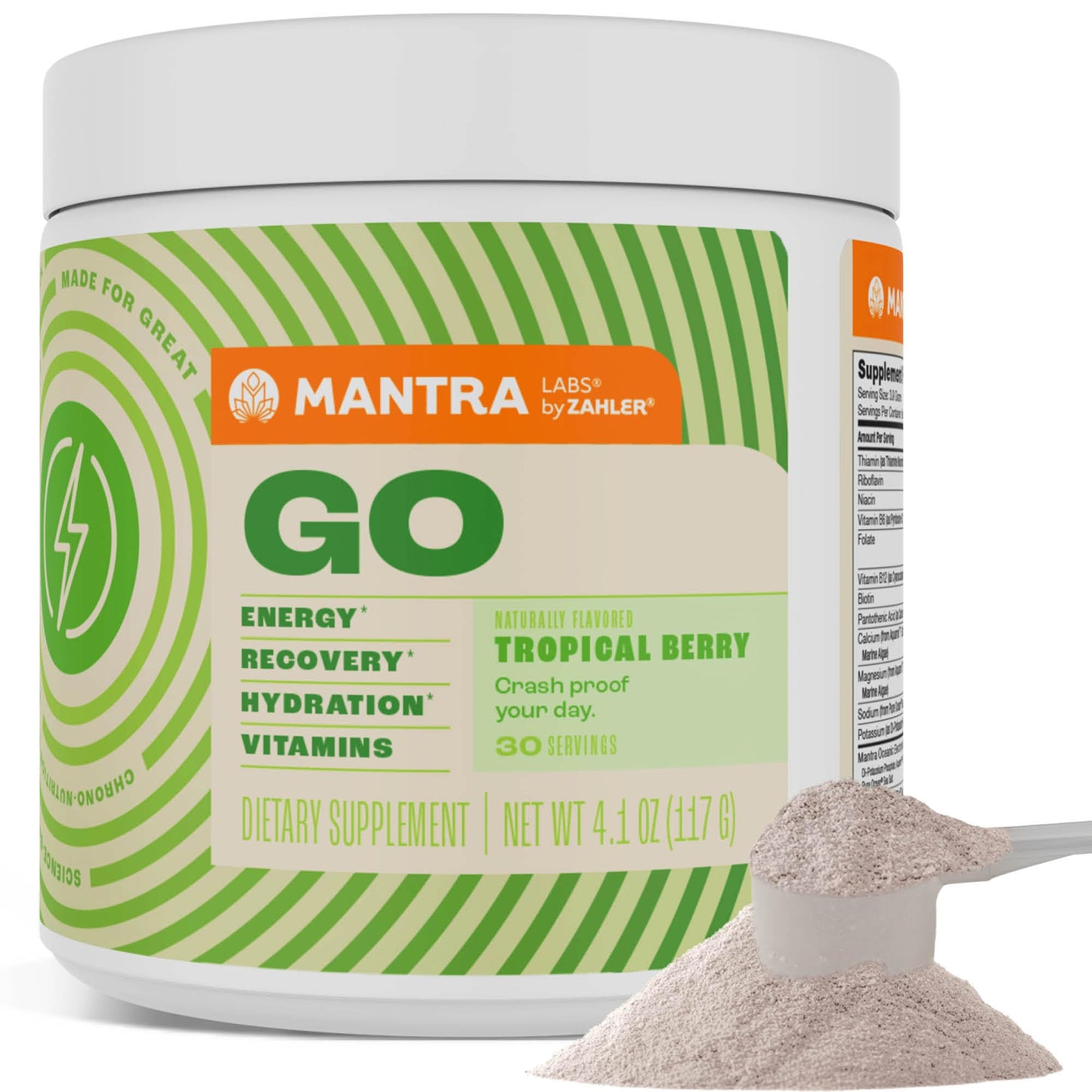 Zahler Mantra Go Pre-Workout Energy Booster Powder, 4.1 Ounce
