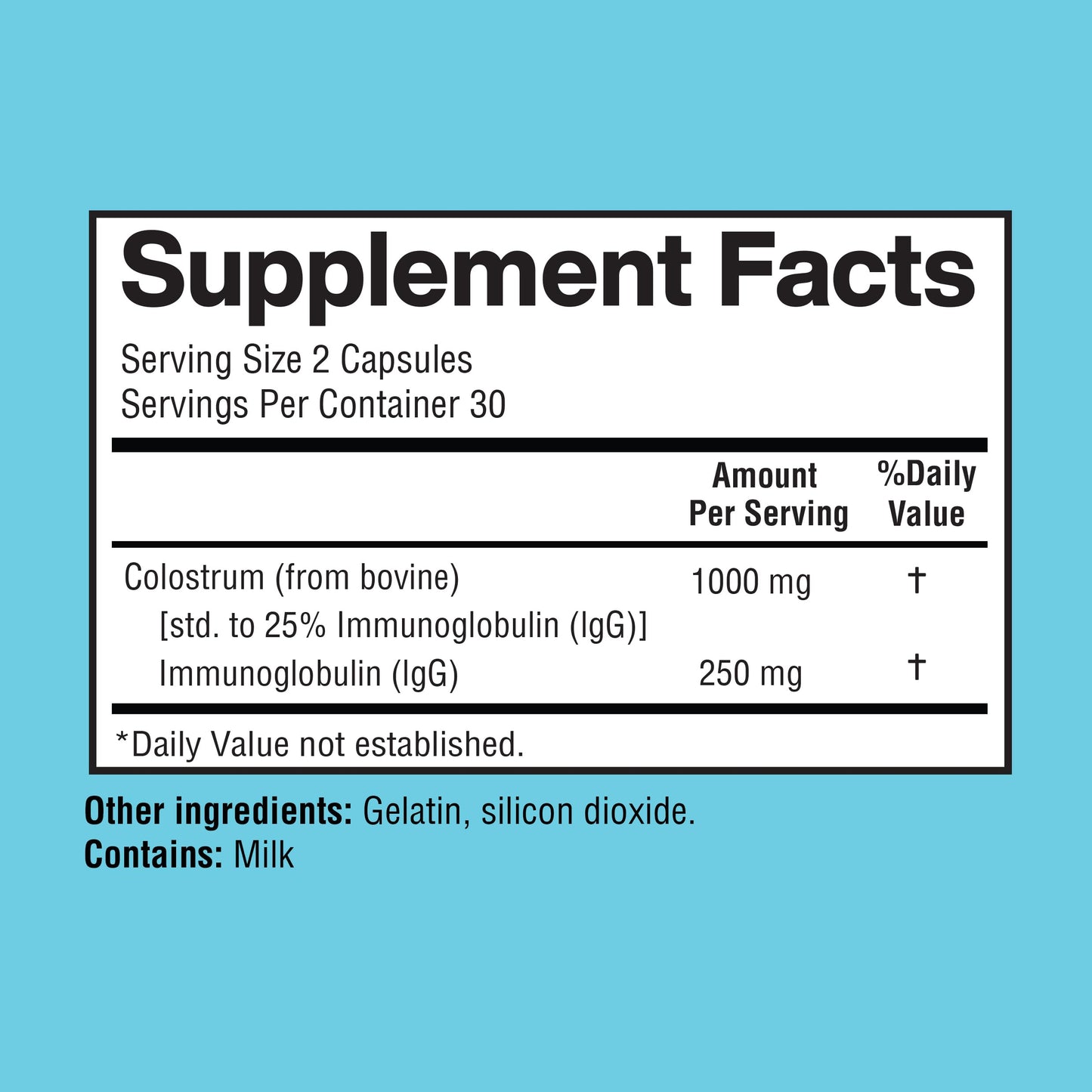 Happi Mi Nutrition Colostrum Capsules 1000mg Per Serving, 60 Capsules