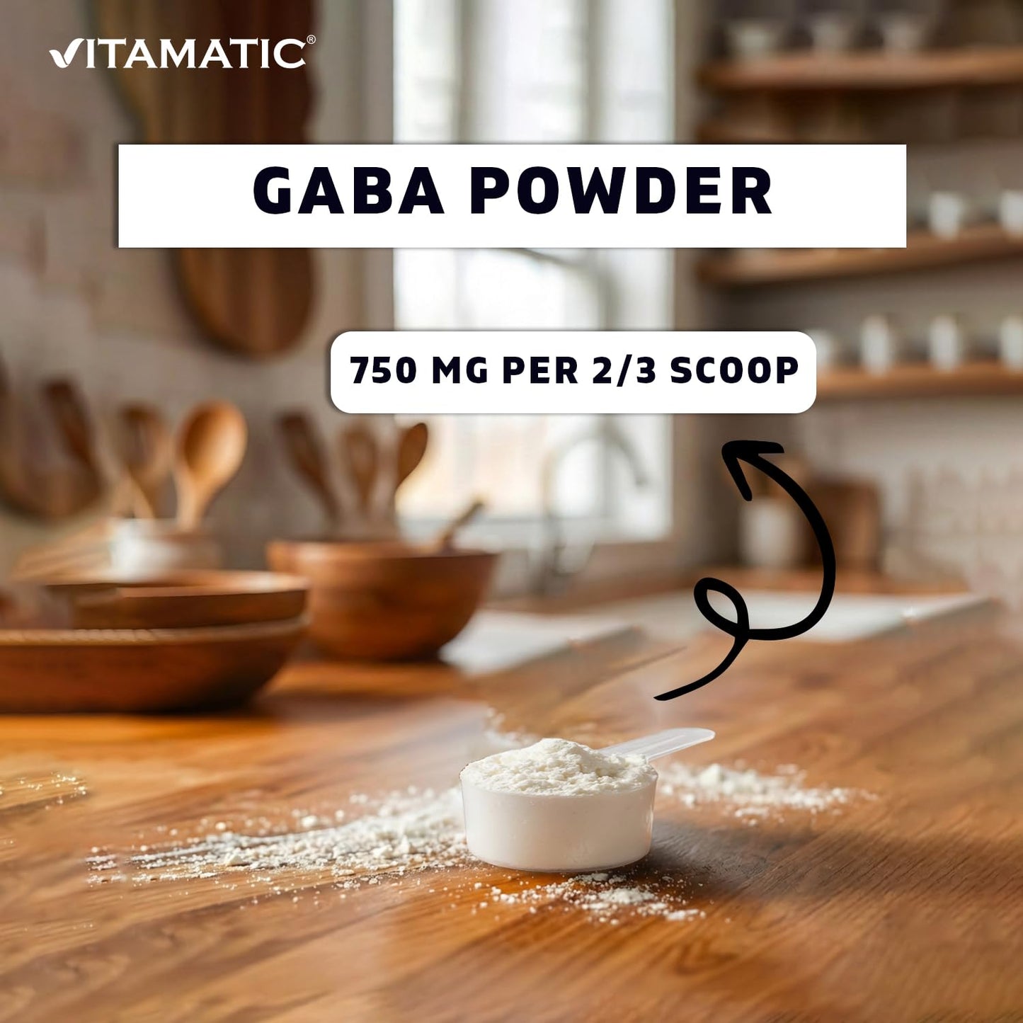 Vitamatic Gamma-Aminobutyric Acid Powder, 333 Servings