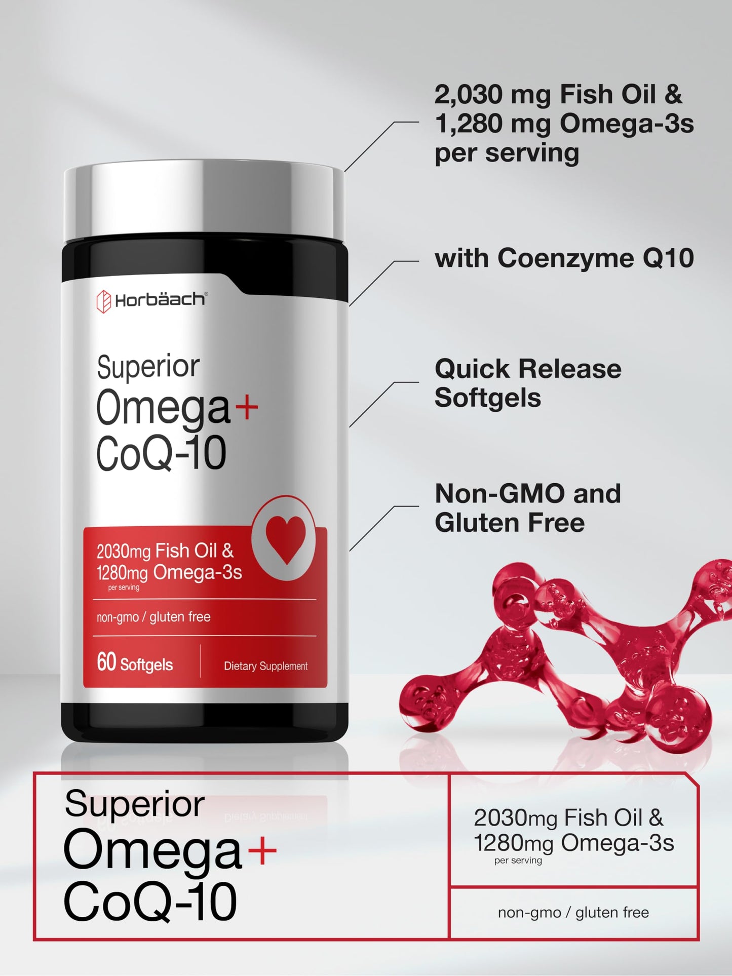 Horbäach Omega with CoQ-10 Softgel 60