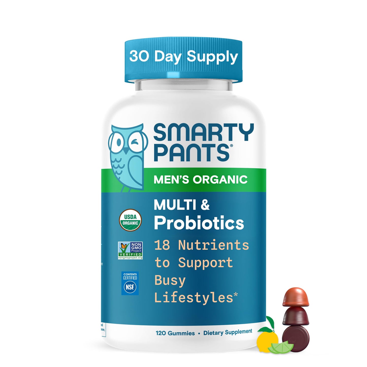 SmartyPants Multivitamin for Men, Organic Gummies, 120 Gummies