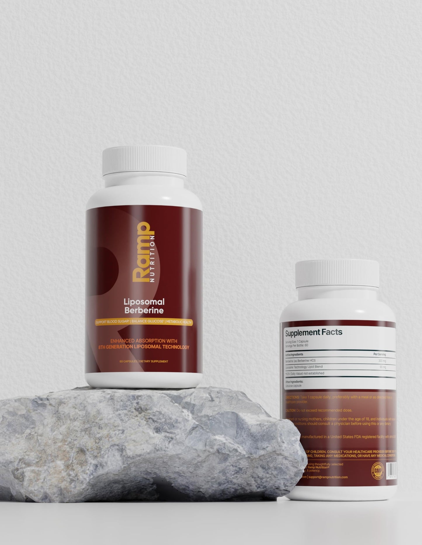 Ramp Nutrition Liposomal Berberine 300mg Berberine HCl Capsules 60 Capsules