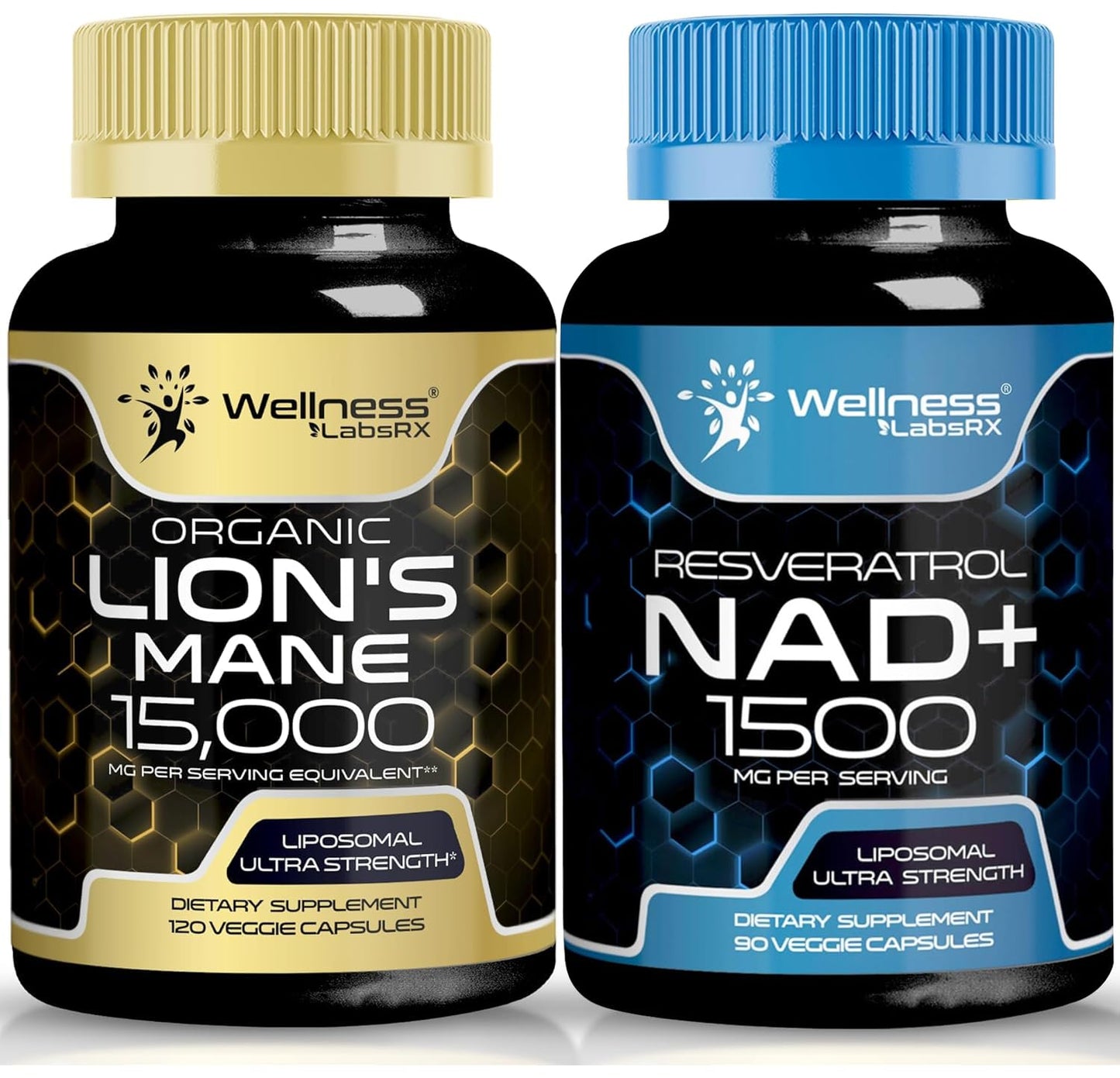 WELLNESS LABSRX Lions Mane Mushroom Supplement Capsules, 120 Count