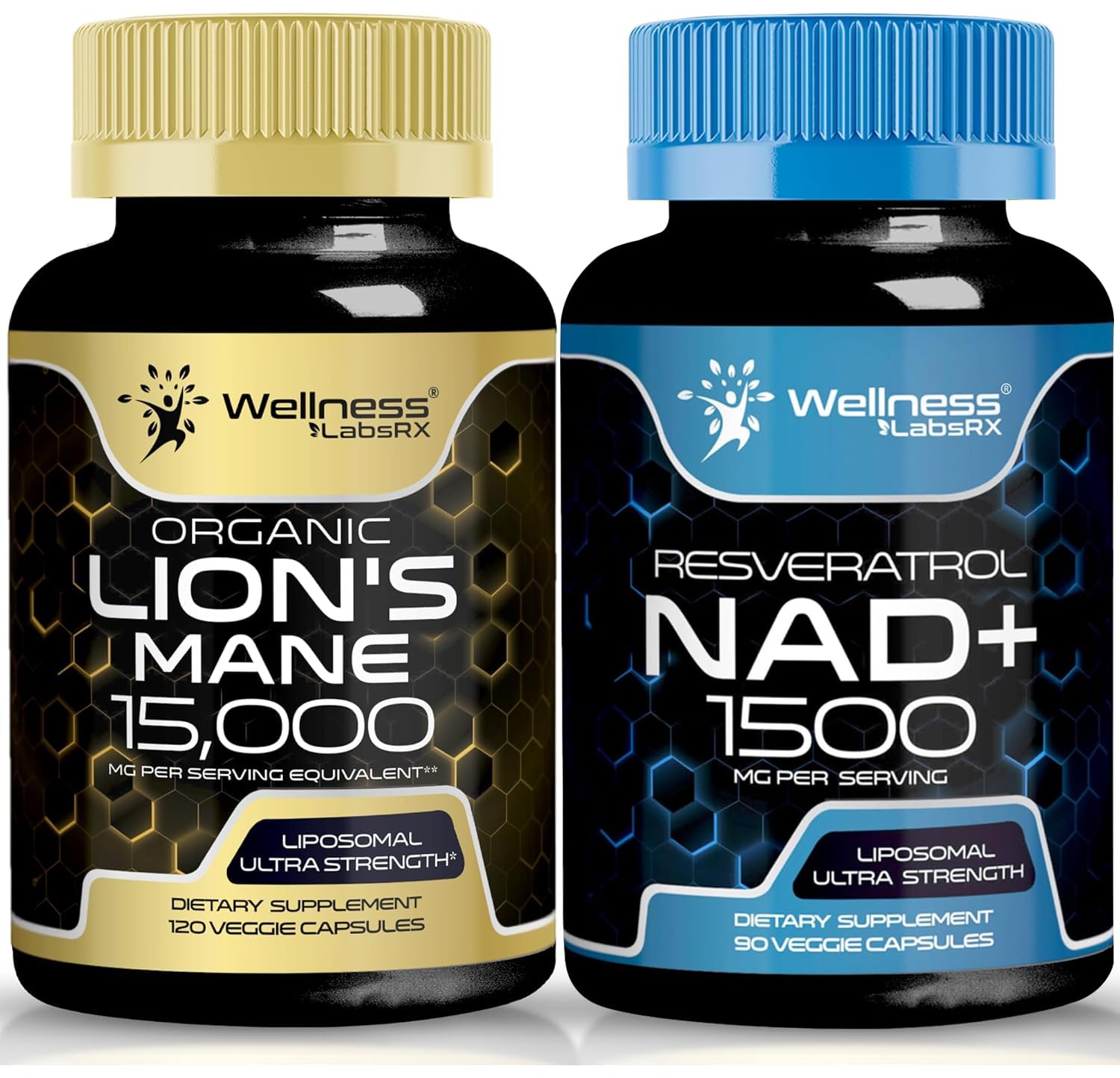 WELLNESS LABSRX Lions Mane Mushroom Supplement Capsules, 120 Count