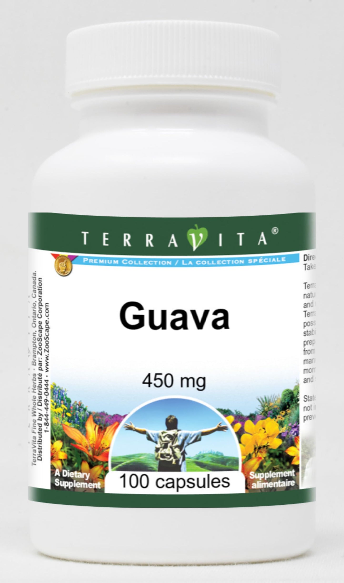 Terravita Guava 450 mg Capsule, 100 Count