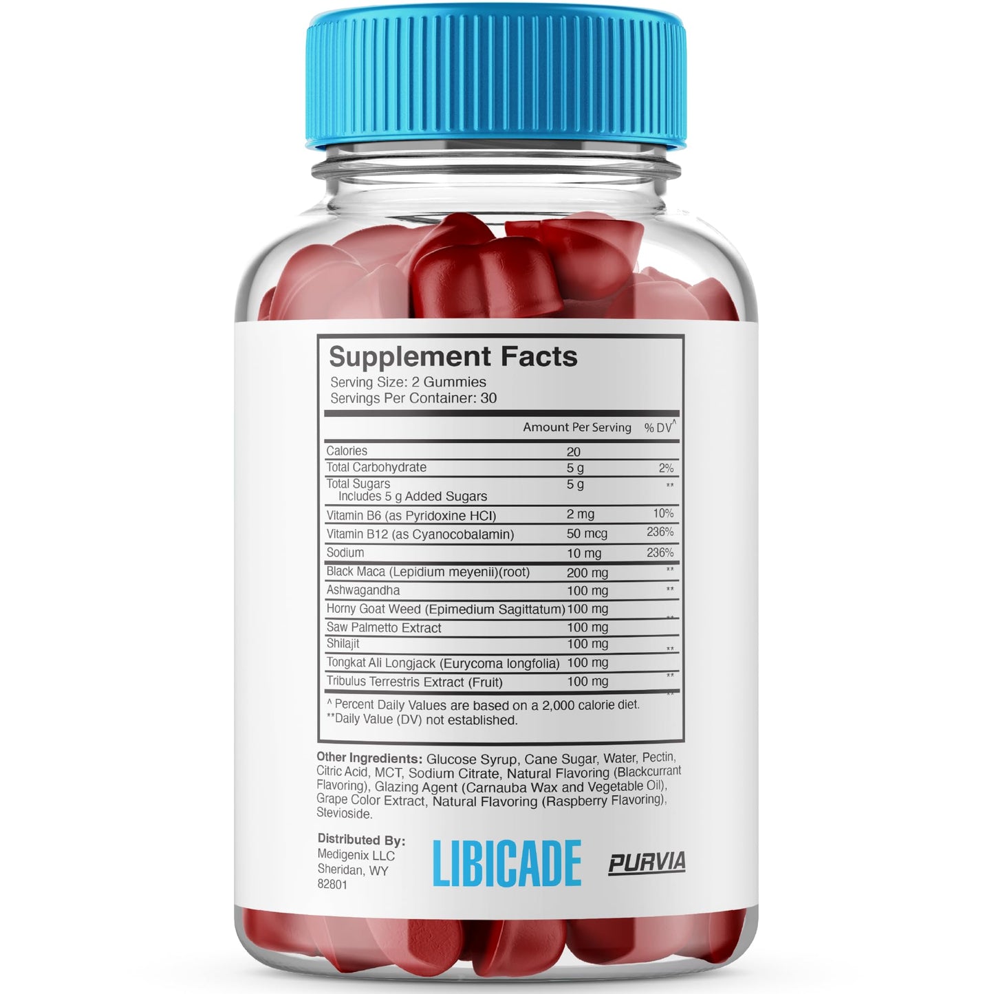 Purvia Libicade Gummies 120 Count