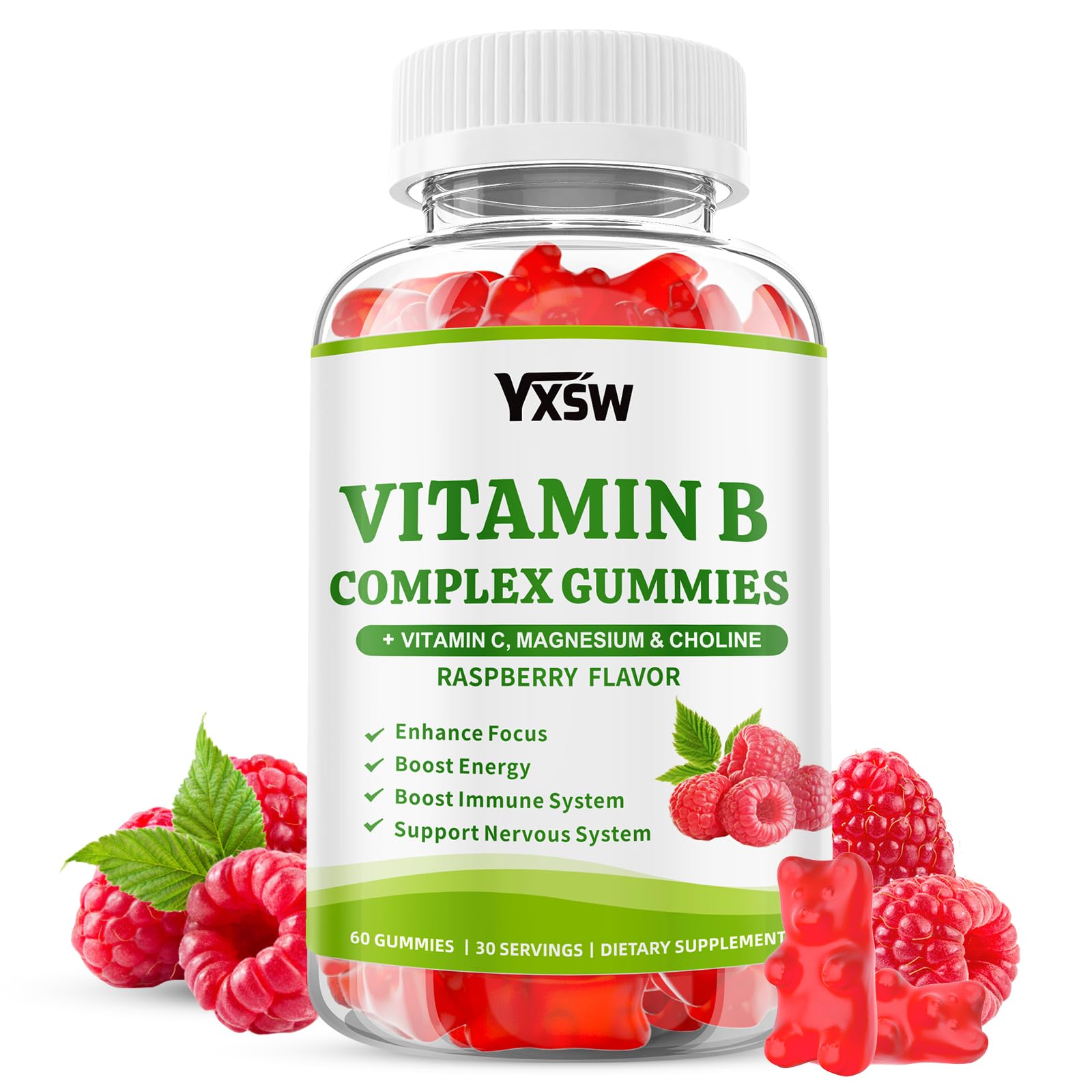 YXSW Vitamin B Complex Gummies 60 Count