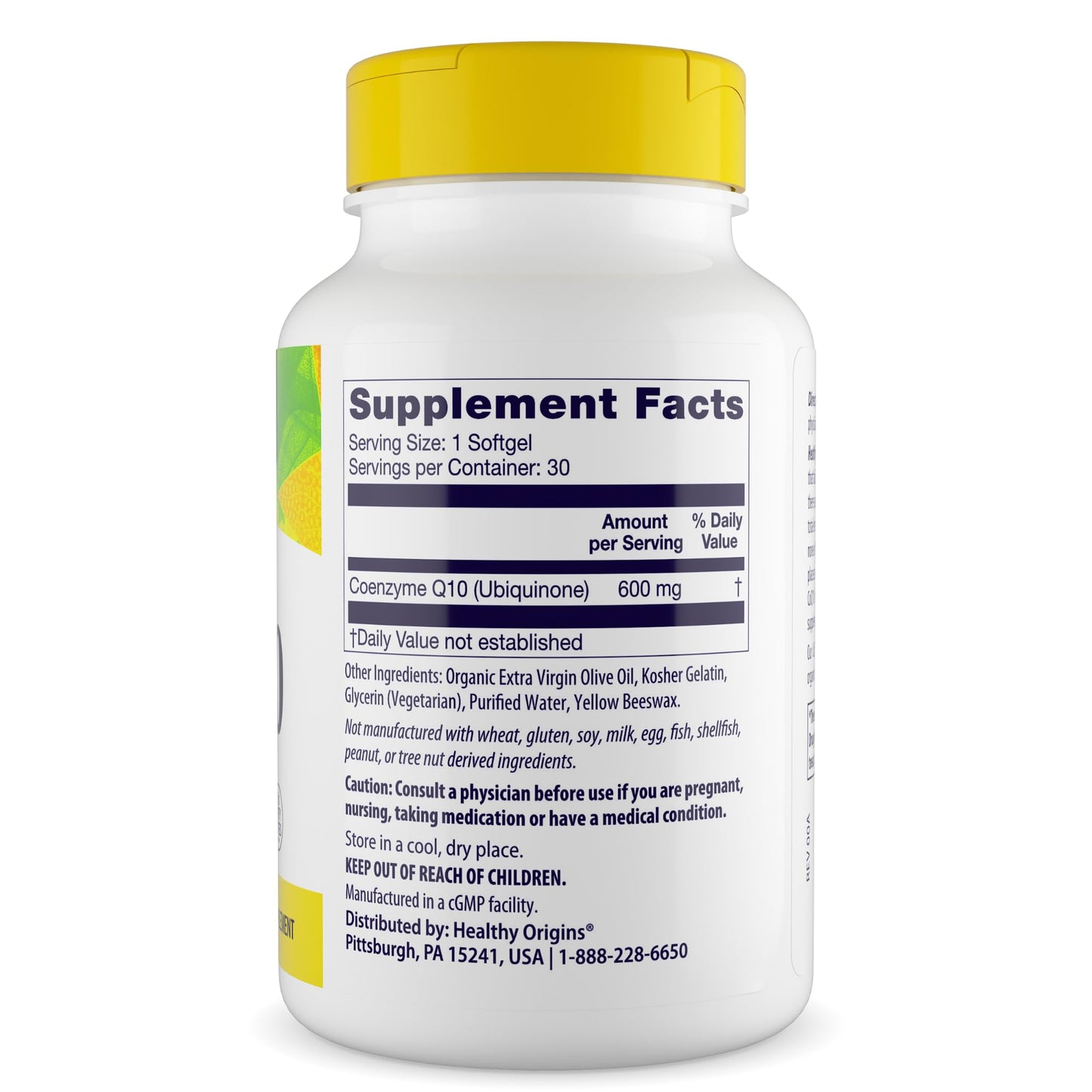 Healthy Origins CoQ10 600 mg Softgel, 30 Softgels