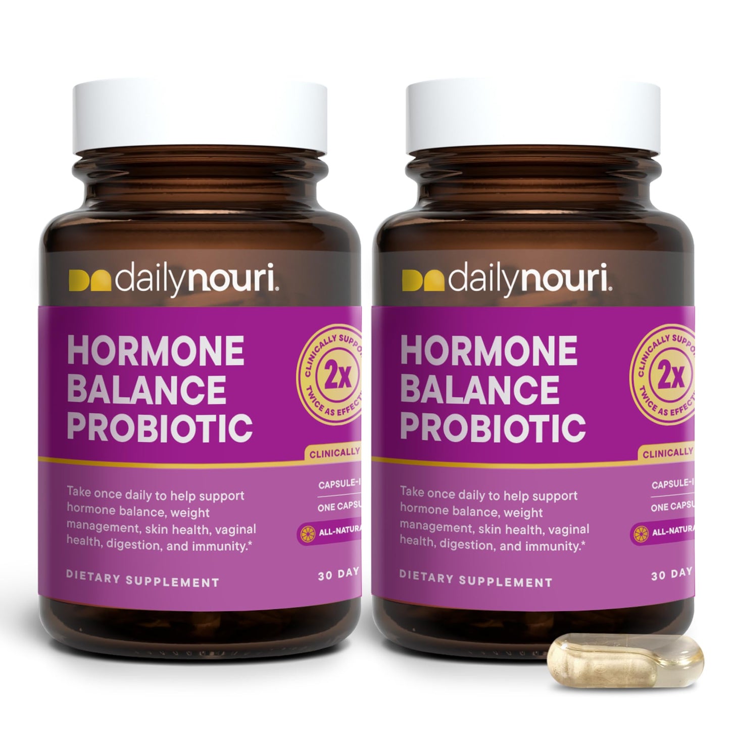 Daily Nouri Hormone Balance Probiotics for Women, 60 Capsules
