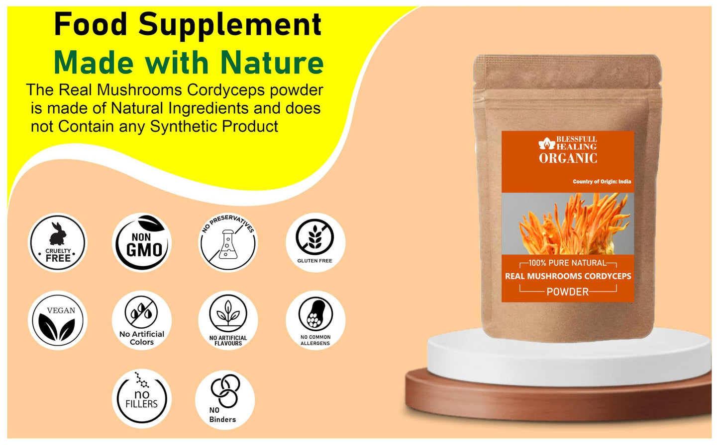 Blessfull Healing Cordyceps Powder 7.0548 oz