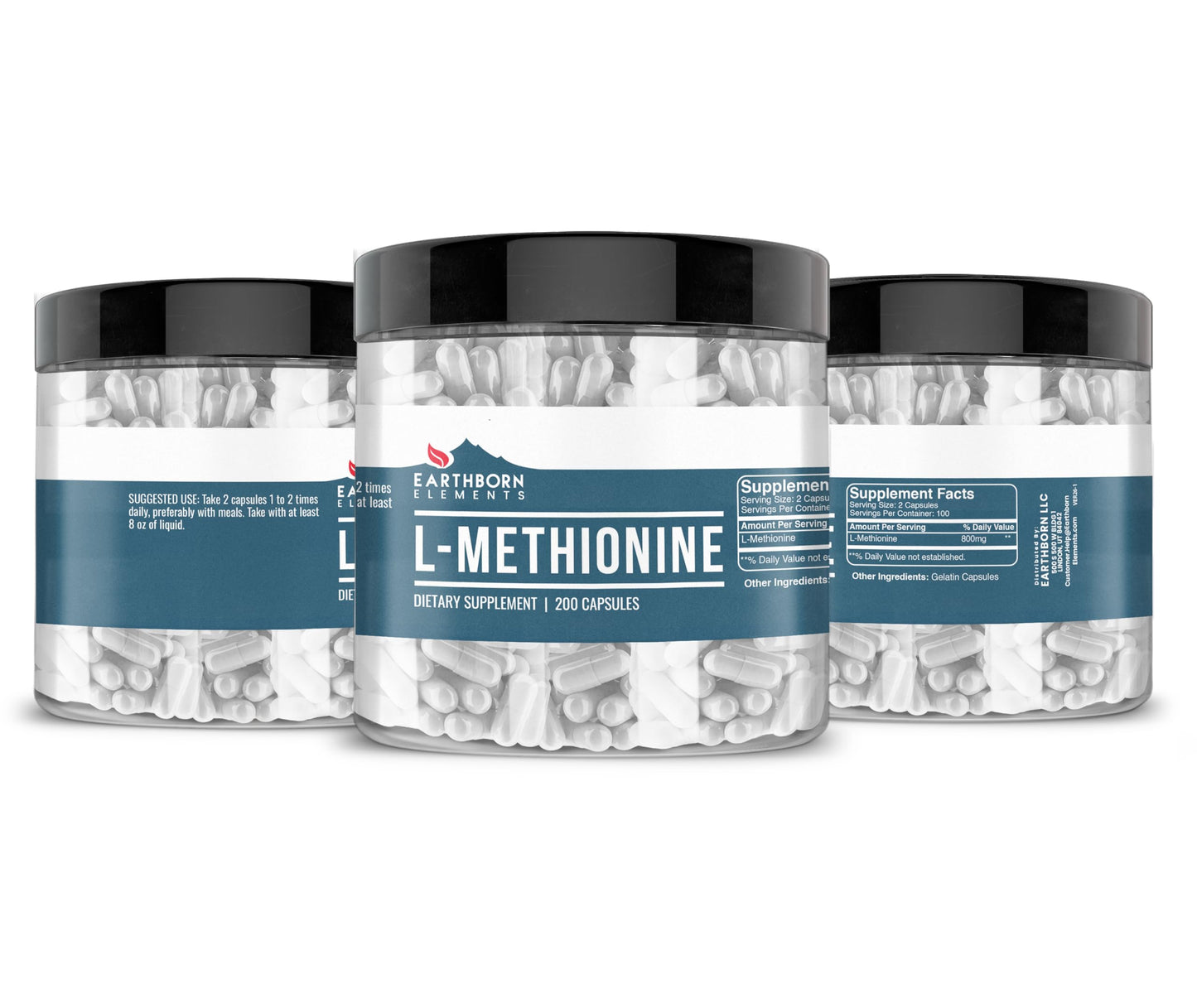 Earthborn Elements L-Methionine Capsules 200 Count