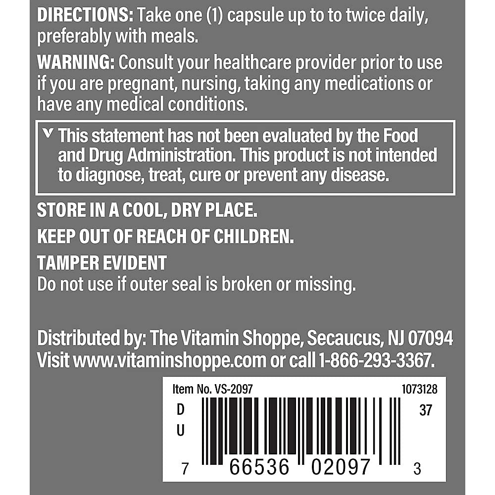 The Vitamin Shoppe Saw Palmetto Berries 540MG Capsules 1 Count