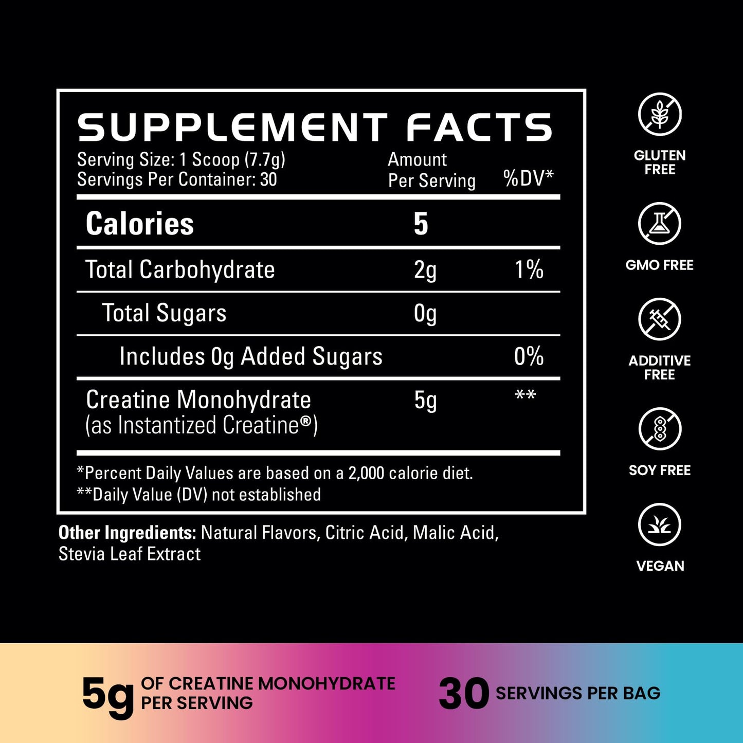 Gains in Bulk Instantized Creatine Monohydrate Powder 30 Servings