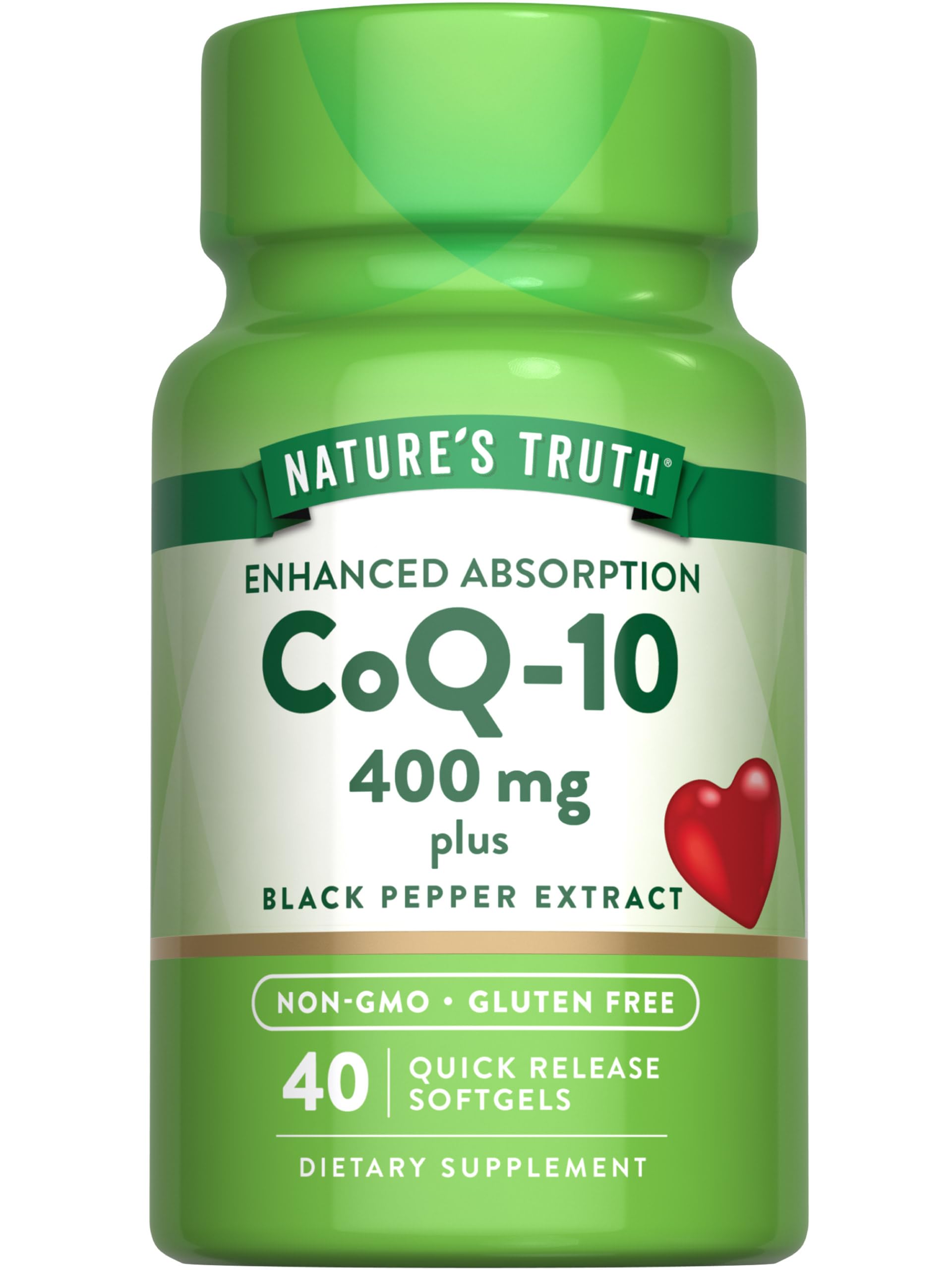 Nature's Truth CoQ10 400mg Softgels, 40 Count