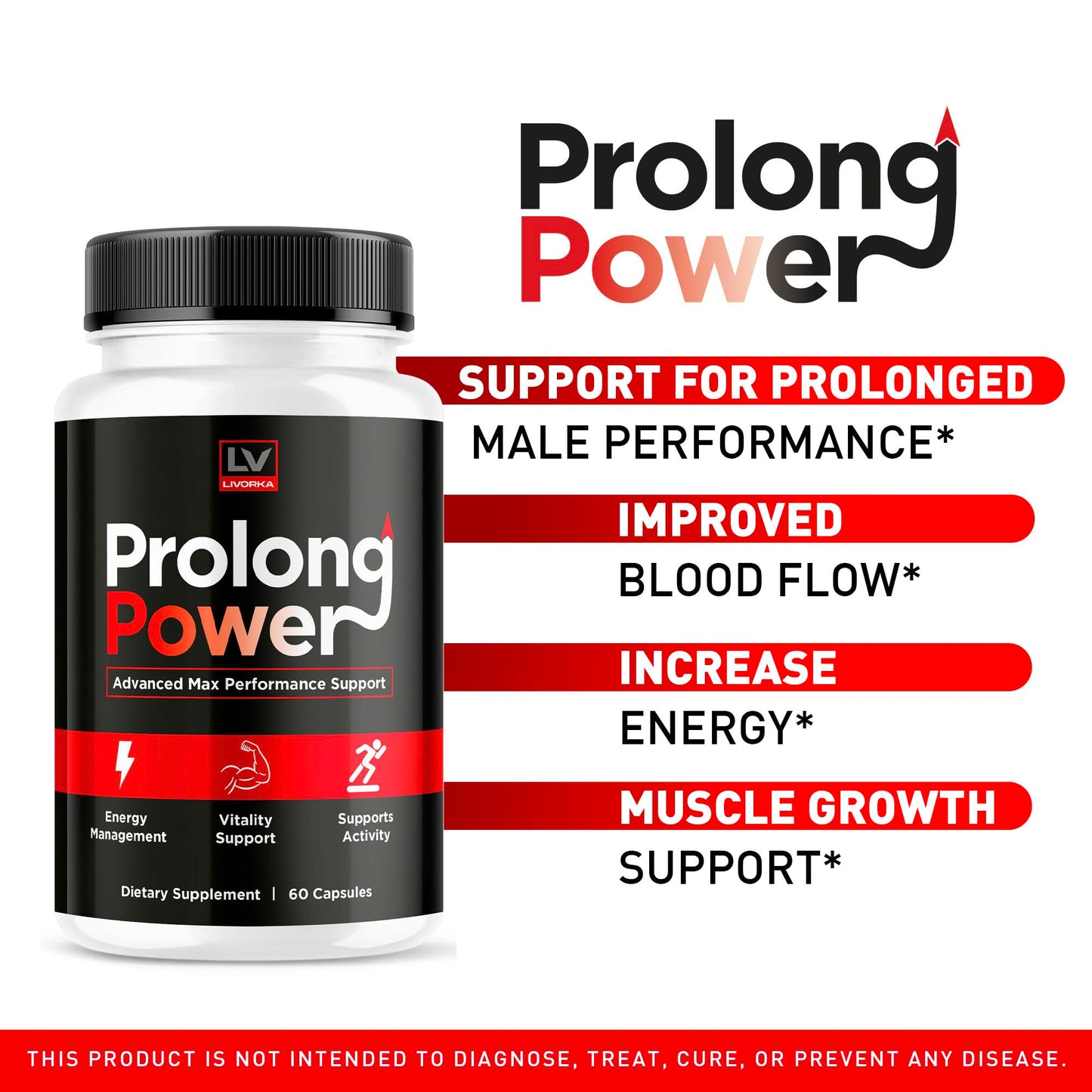 LIVORKA Prolong Power Capsules for Men, 300 Capsules