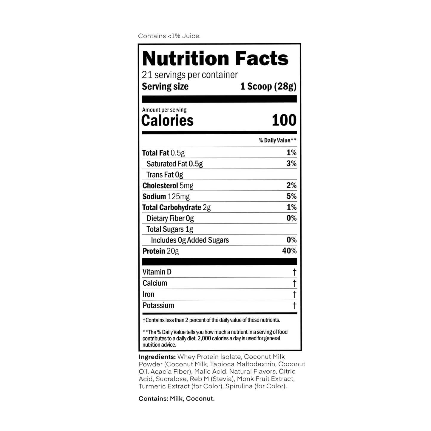 Oath Nutrition Clear Whey Isolate Protein Powder, 21 Servings