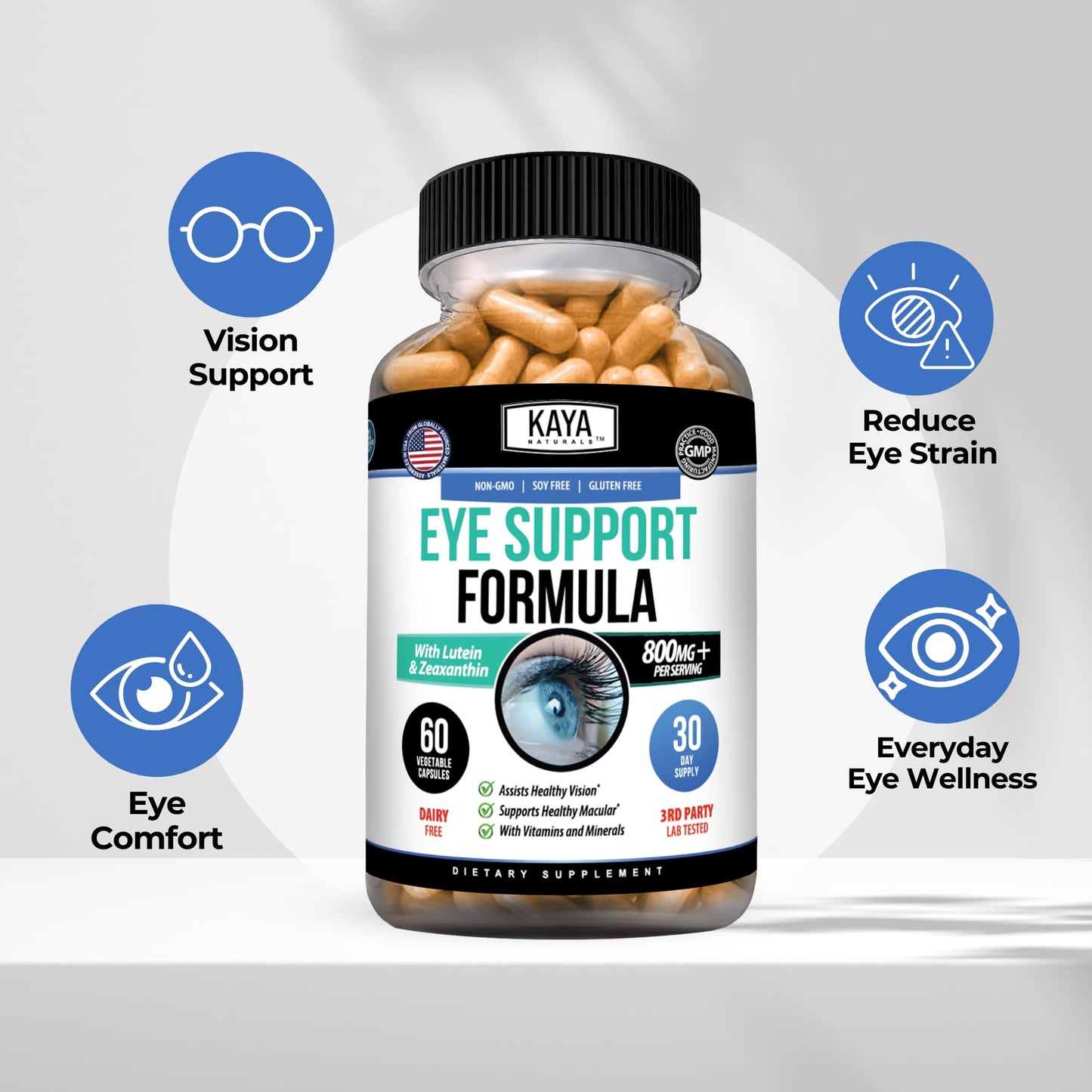 Kaya Naturals Eye Health Supplement Capsules 60 Count