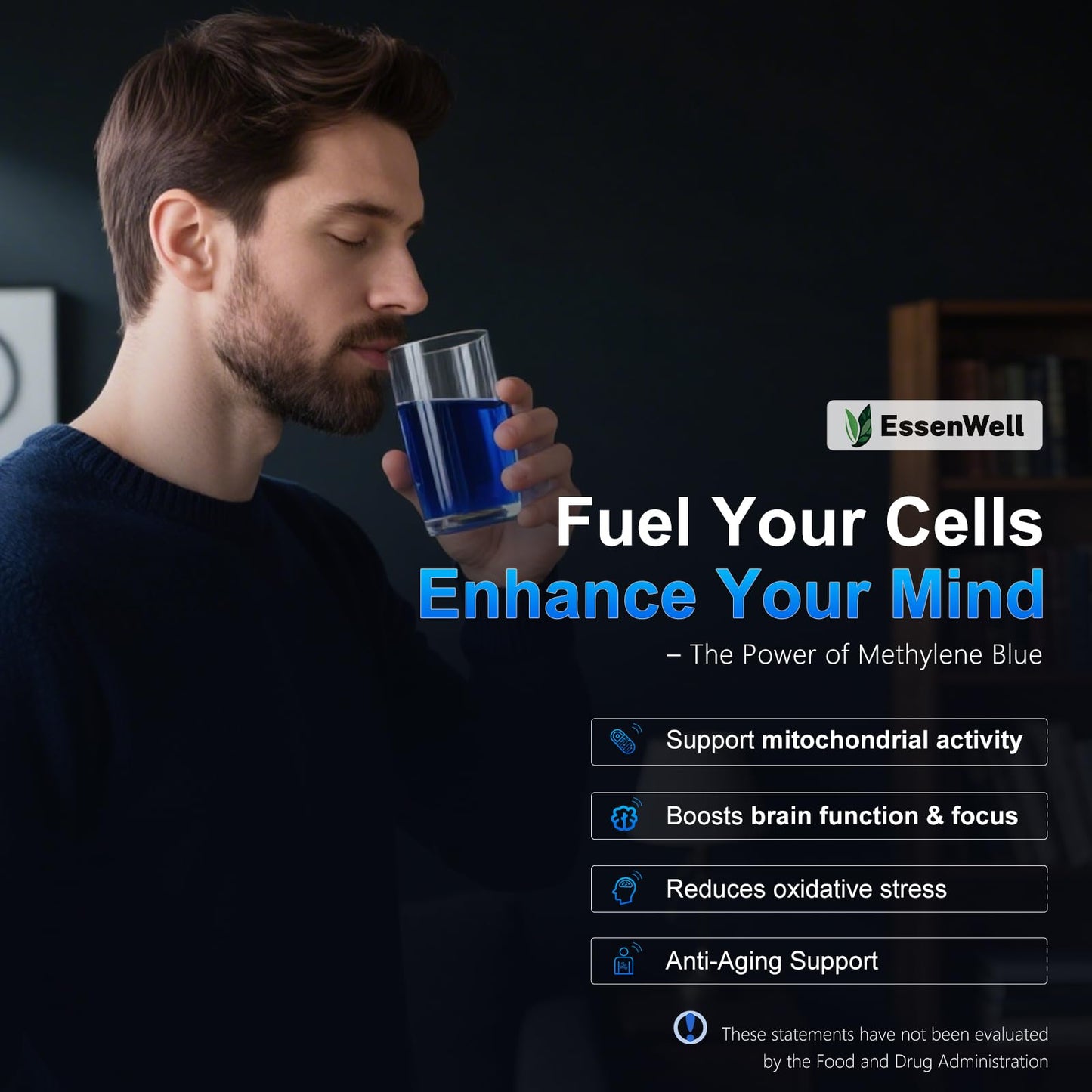 EssenWell Methylene Blue Pharmaceutical Grade 120 Tablets
