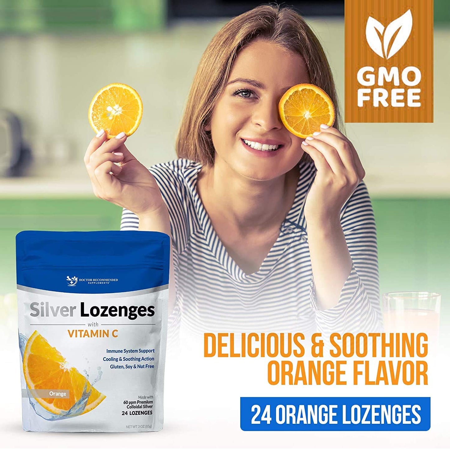 DOCTOR RECOMMENDED SUPPLEMENTS Silver Lozenges with Vitamin C, 48 Count