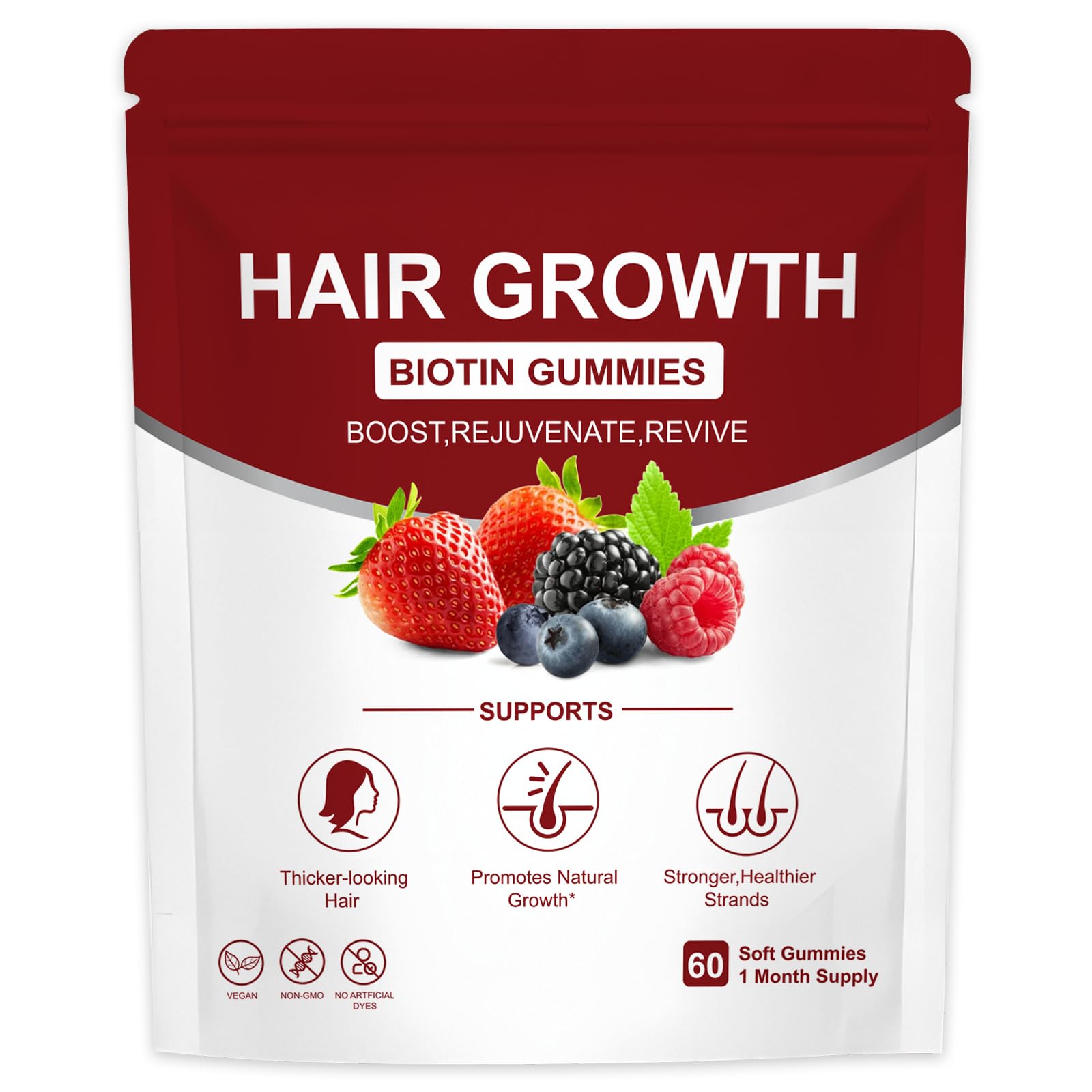 DDOOUU Lumin Hair Growth Gummies 60 Count