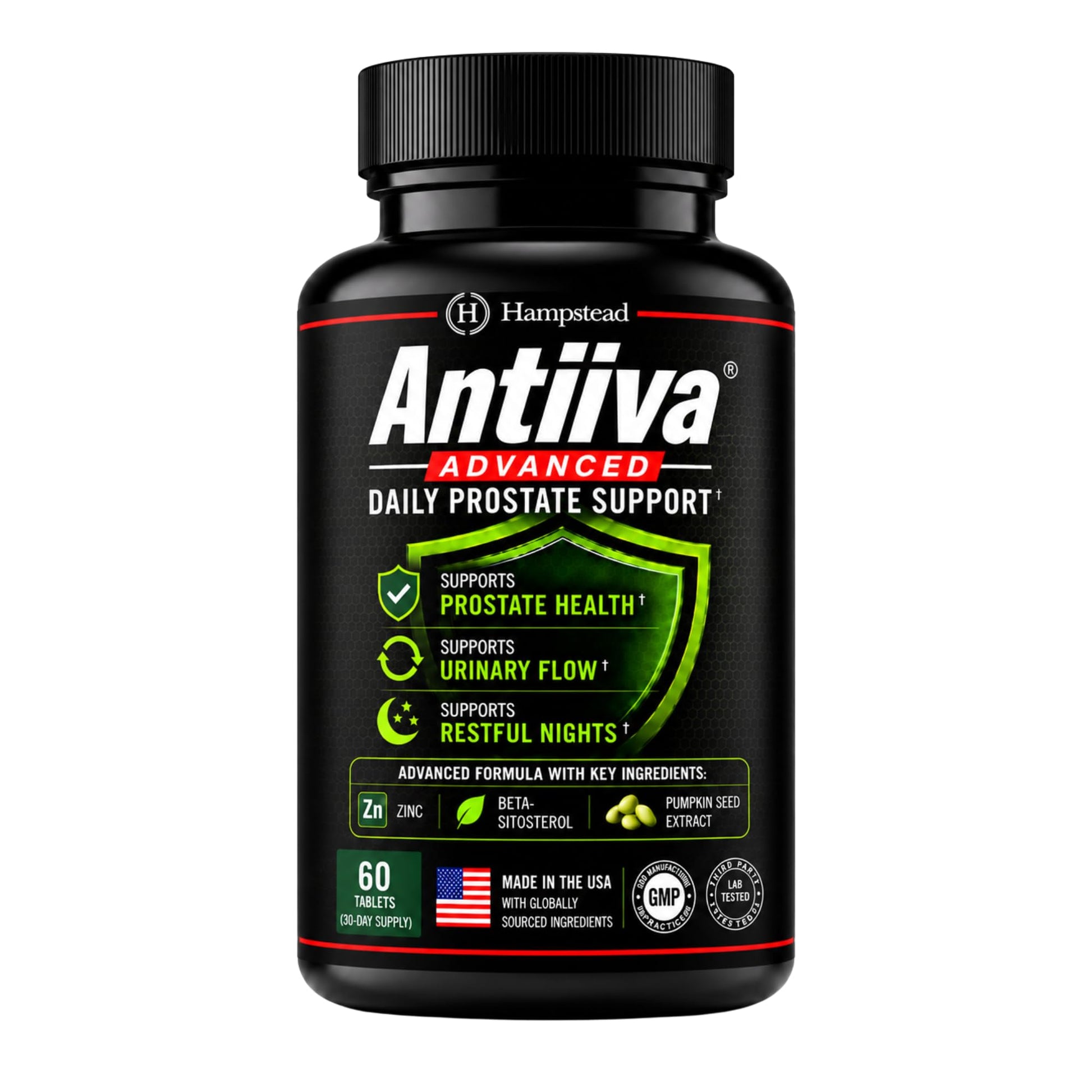 Hampstead Labs Advanced Men Prostate Support Beta Sitosterol 400mg 60 Tablets
