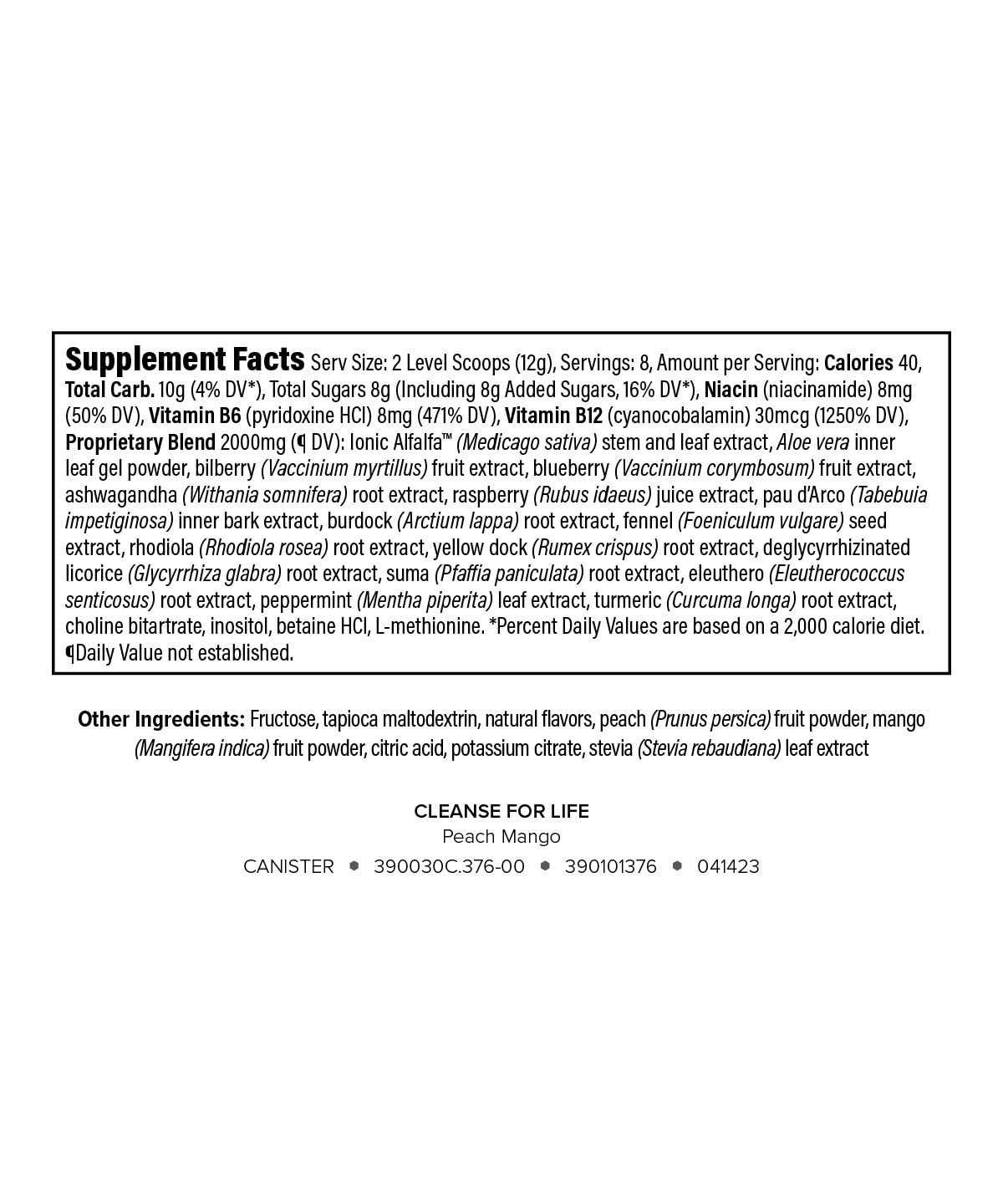 Isagenix Cleanse for Life Powder 3.4 oz