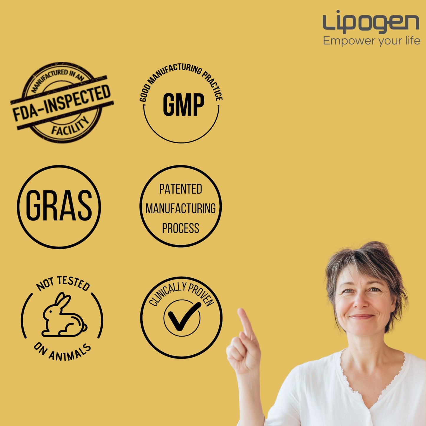Lipogen PS Plus Senior Supplements for Memory & Focus Phosphatidylserine Support Brain Function Softgels, 120 Count